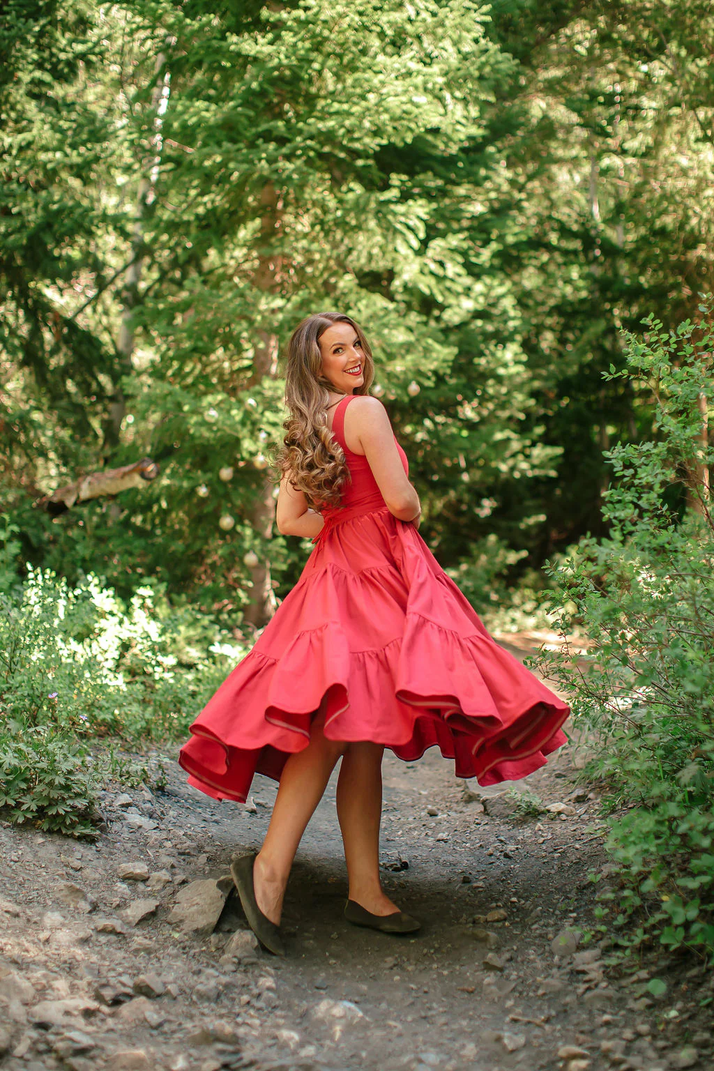 Madonna Midi Dress in Poppy - XNAUWBI