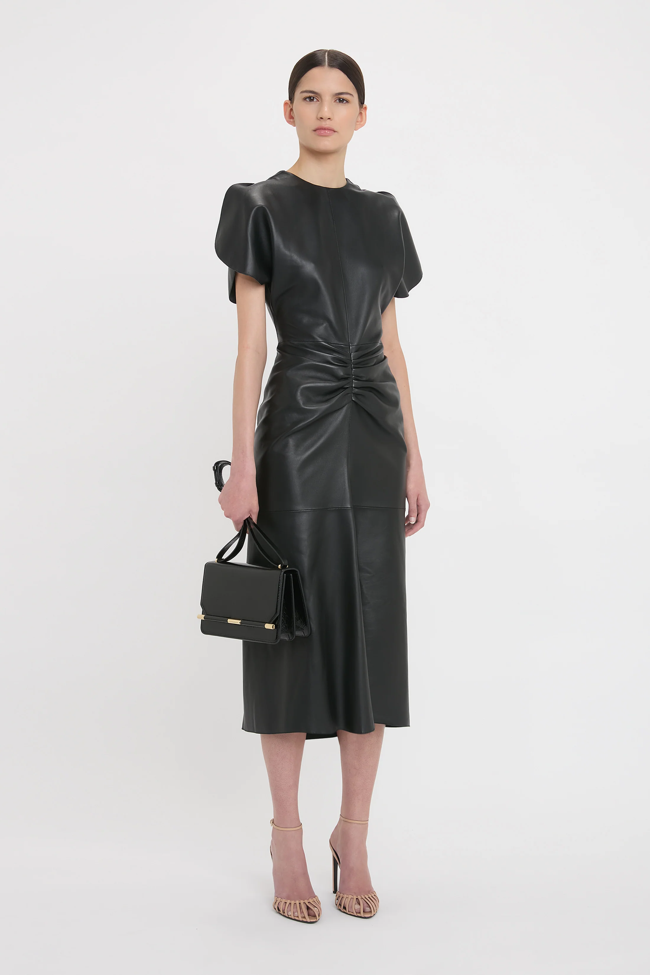 Bela Midi Dress In Black - XNAUWBI