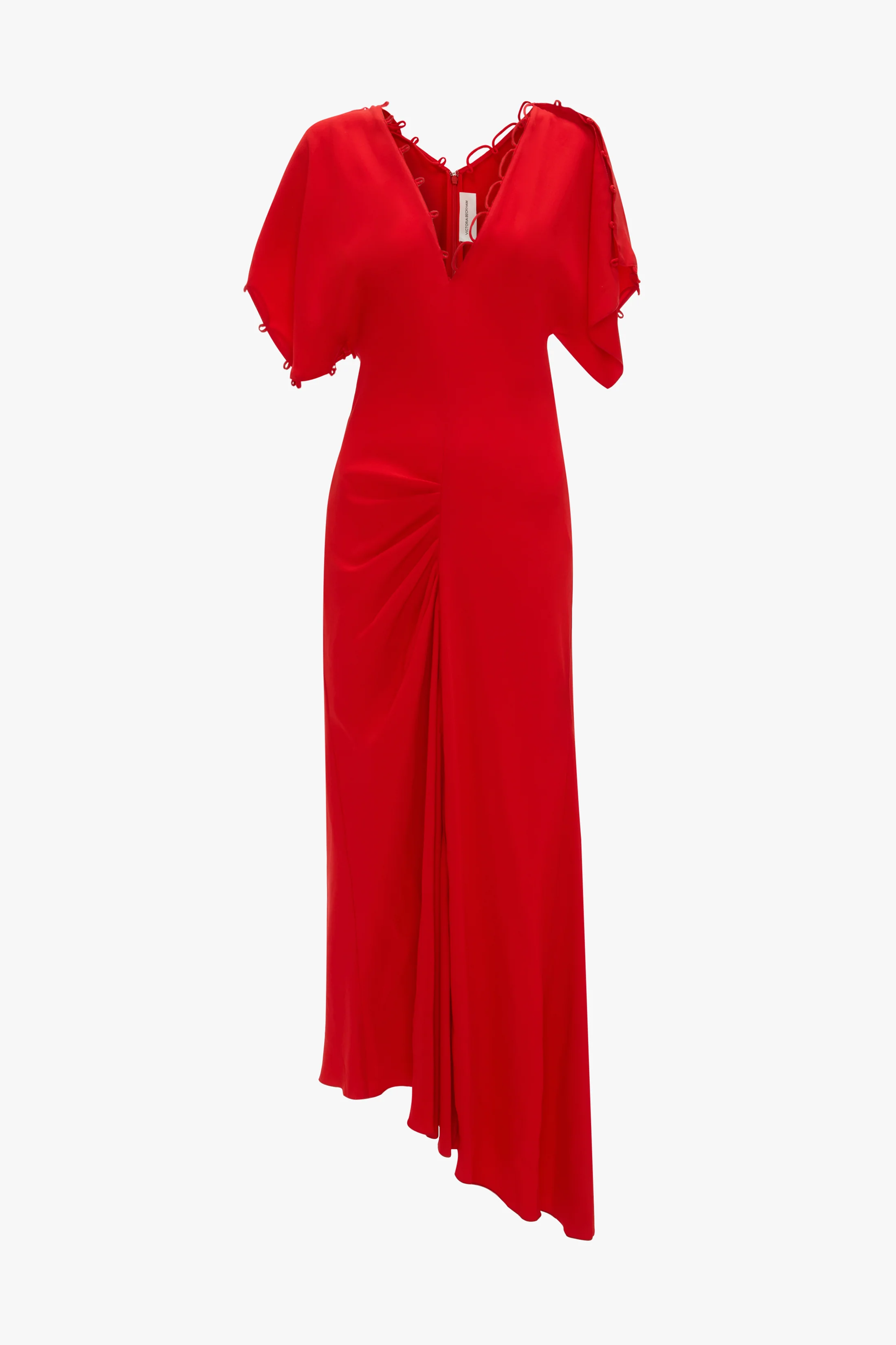 Draped Midi Dress In Cayenne - XNAUWBI