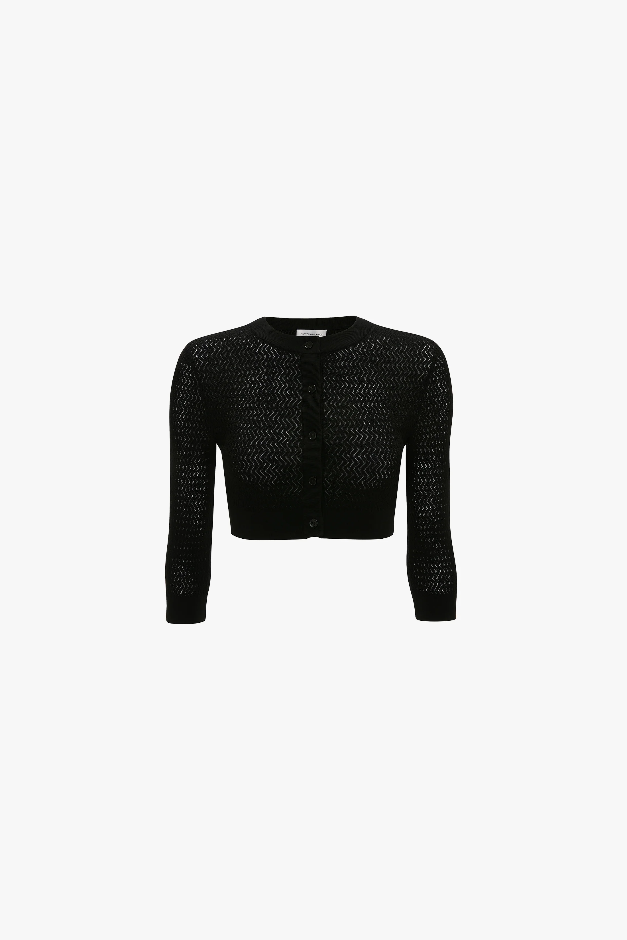 Cropped Cardigan In Black - XNAUWBI