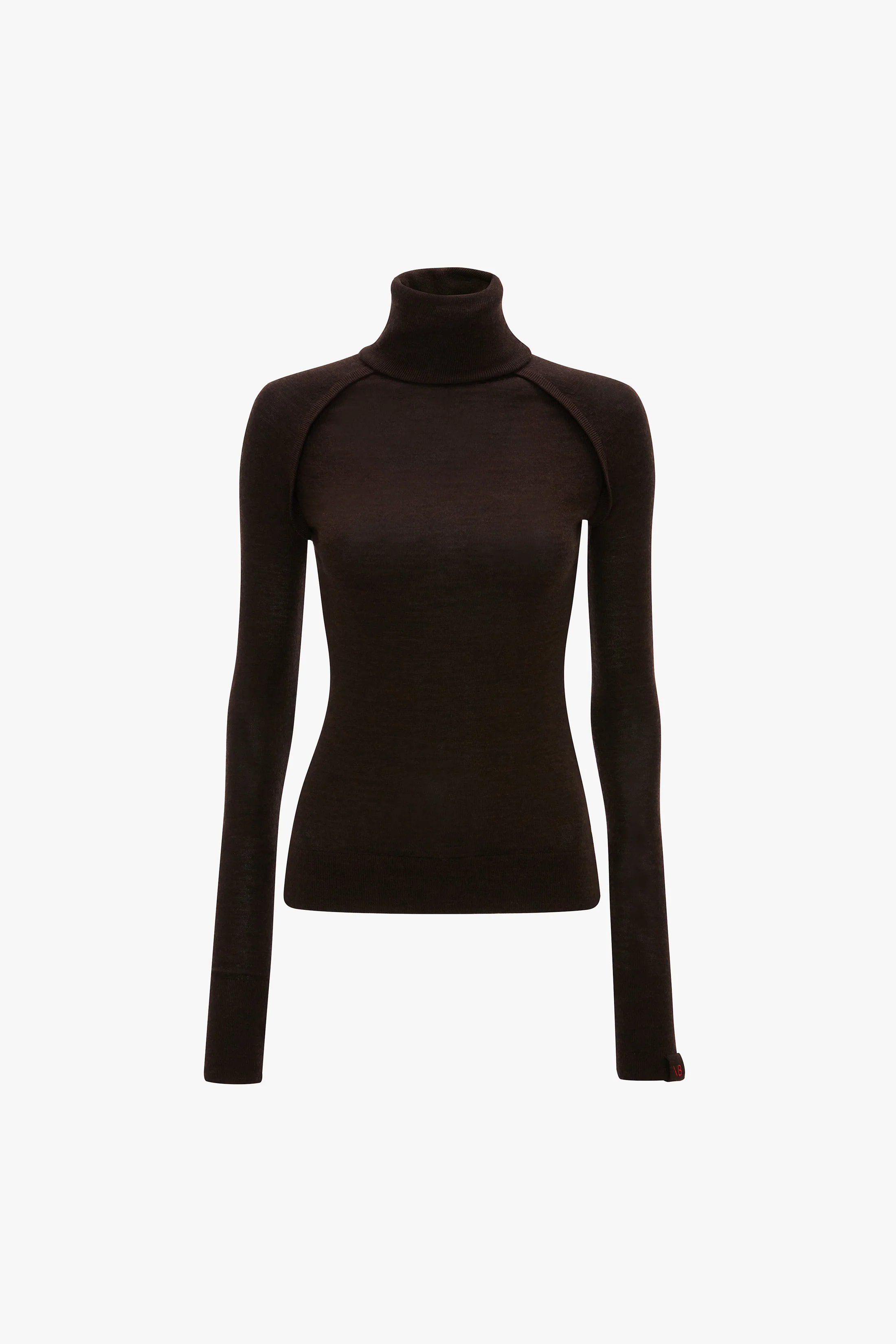 High Neck Top In Dark Chocolate - XNAUWBI