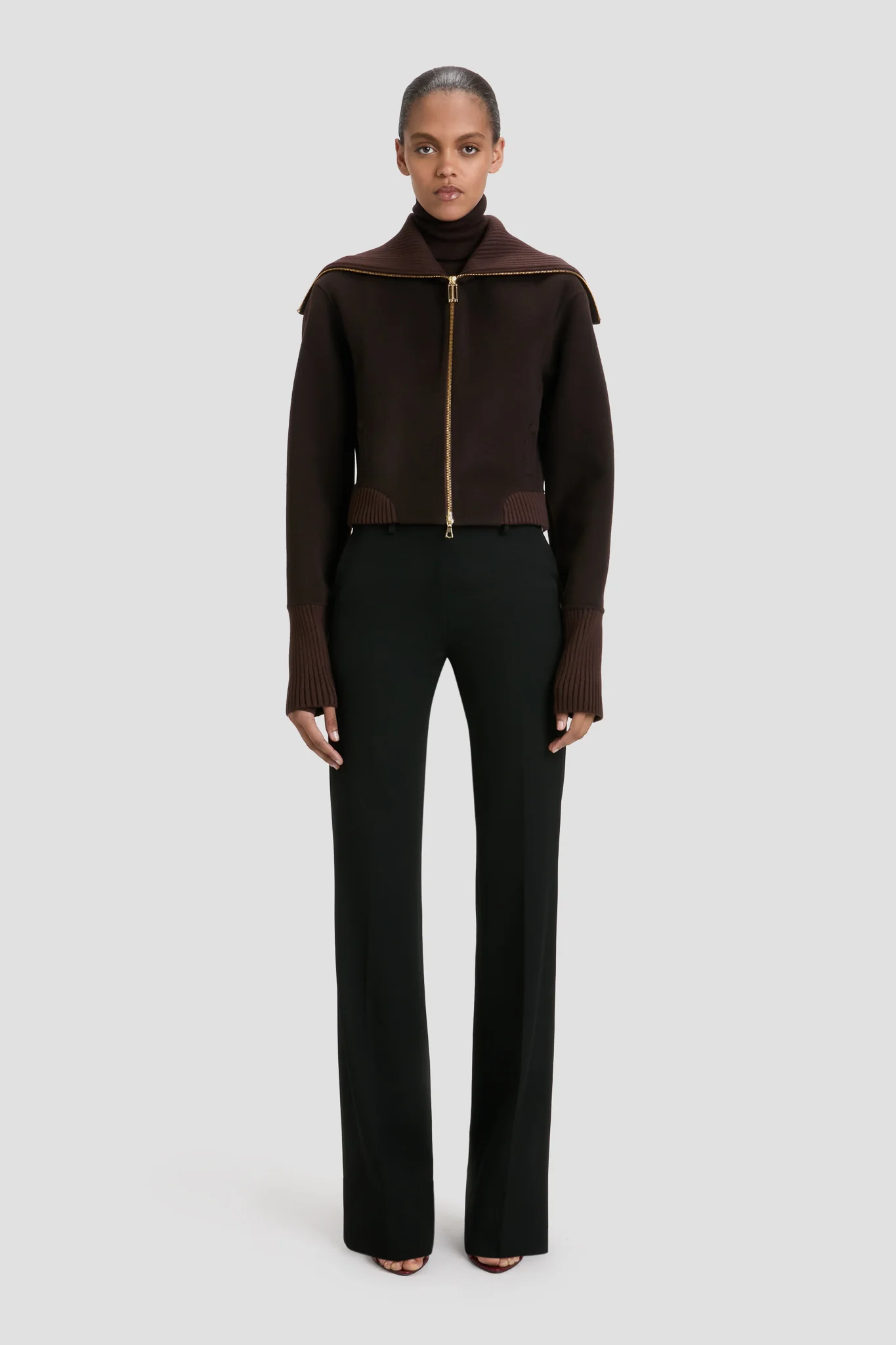 Bomber Jacket In Dark Chocolate - XNAUWBI