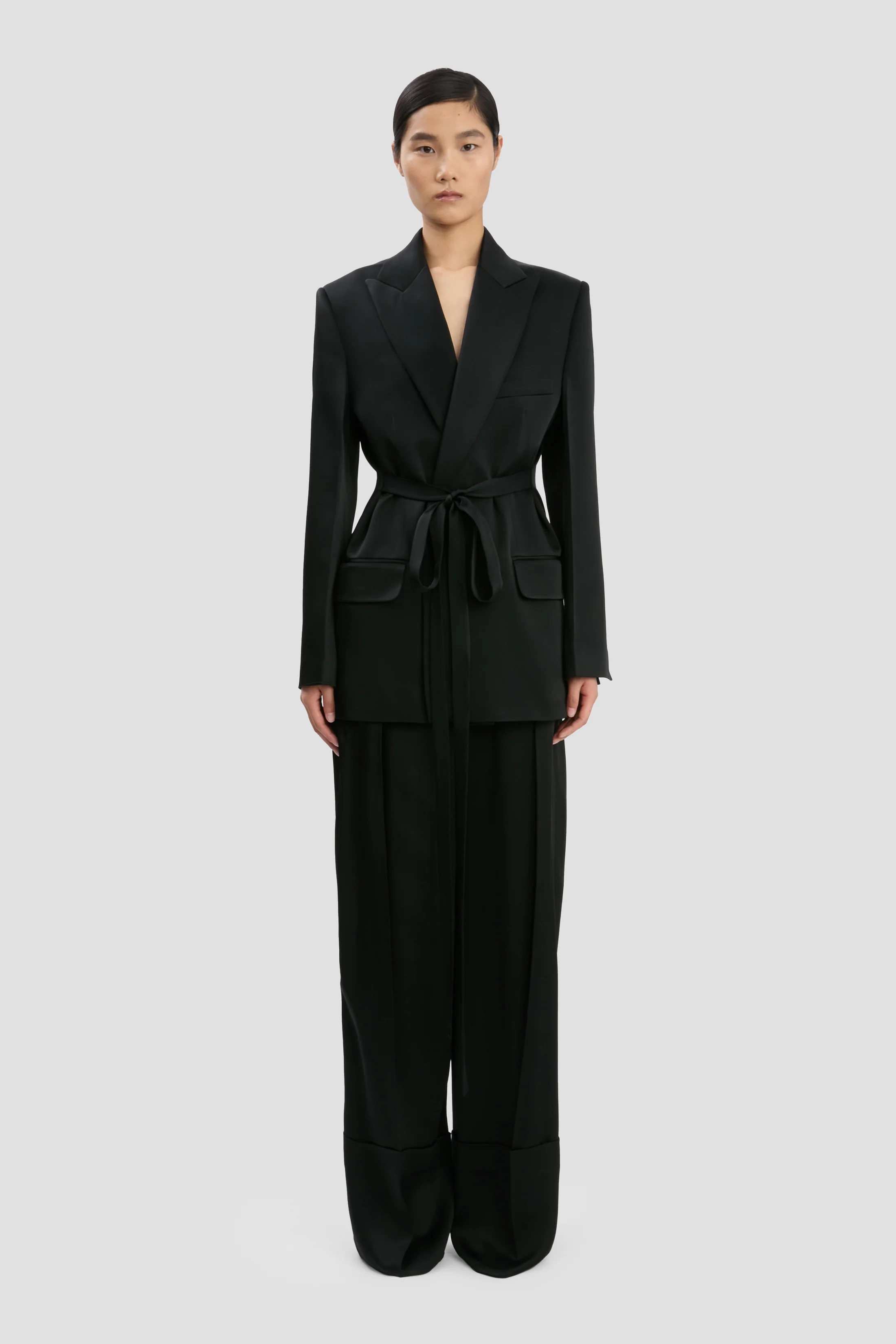 Belted Jacket In Black - XNAUWBI