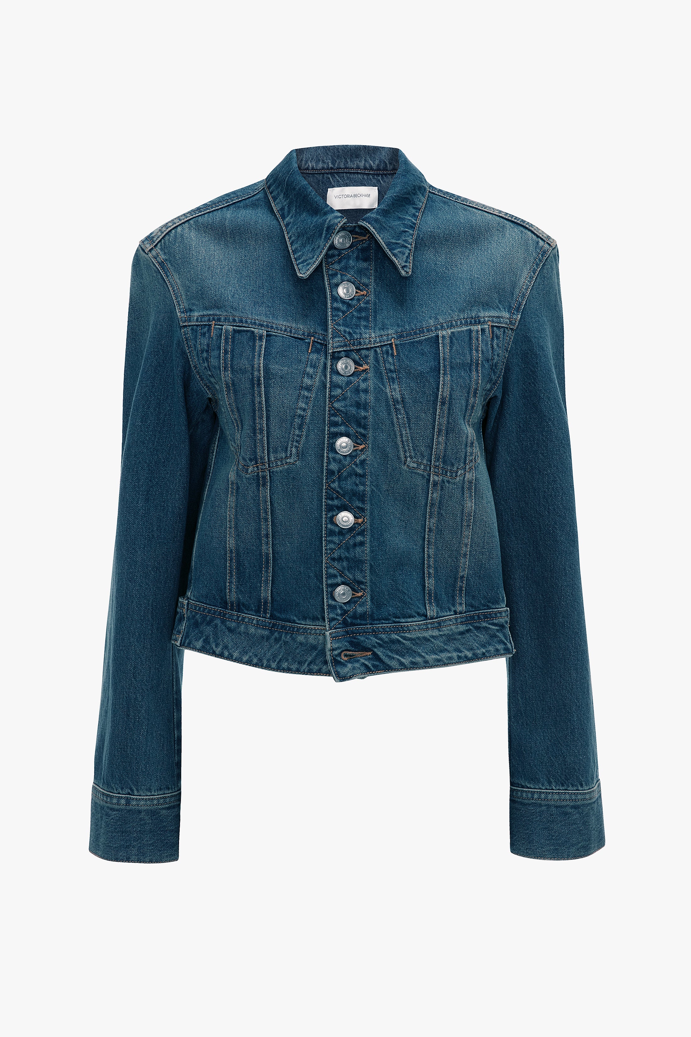 Denim Jacket In Mid Blue Wash - XNAUWBI