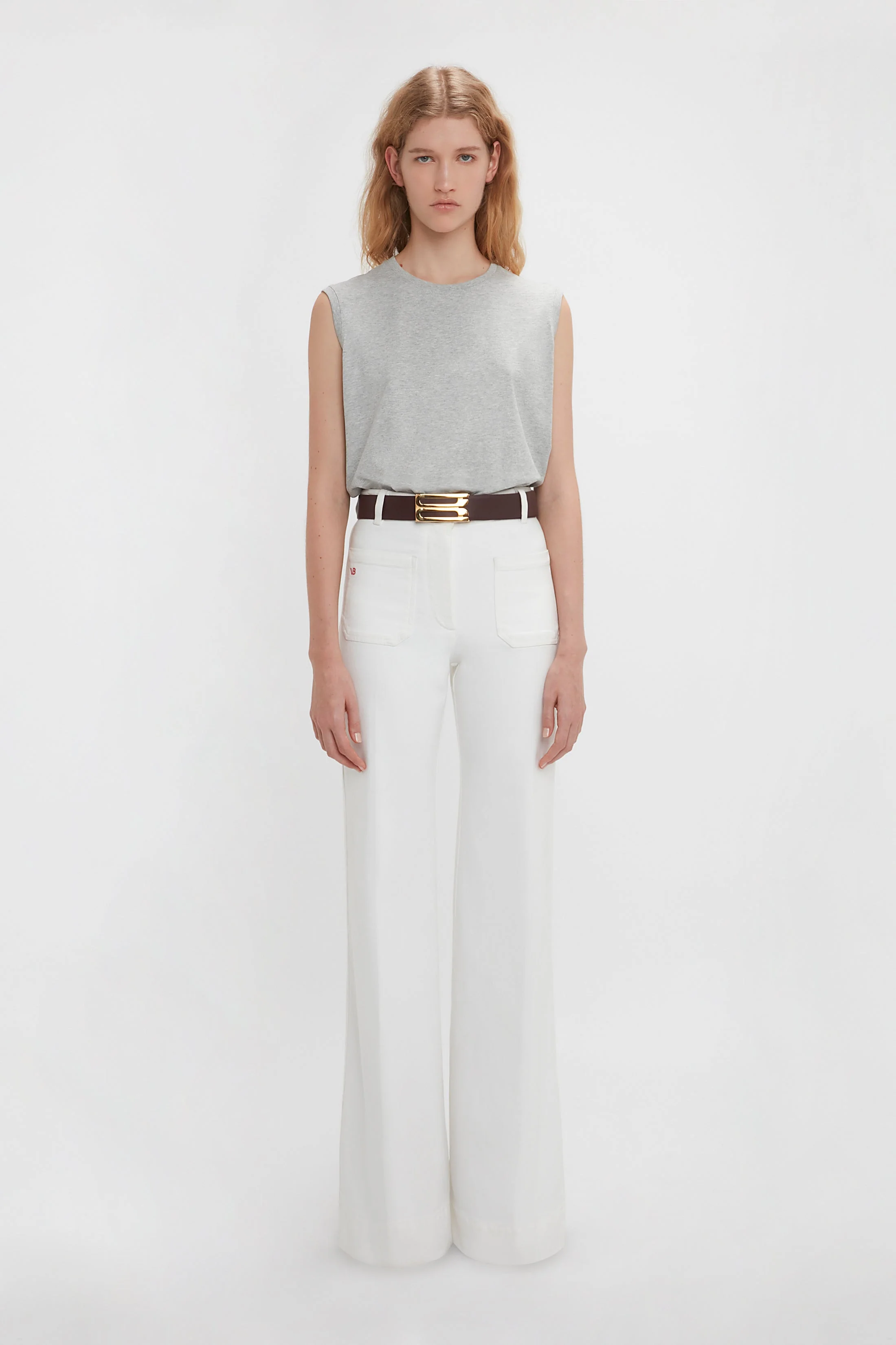 Sleeveless T-Shirt In Grey Marl - XNAUWBI