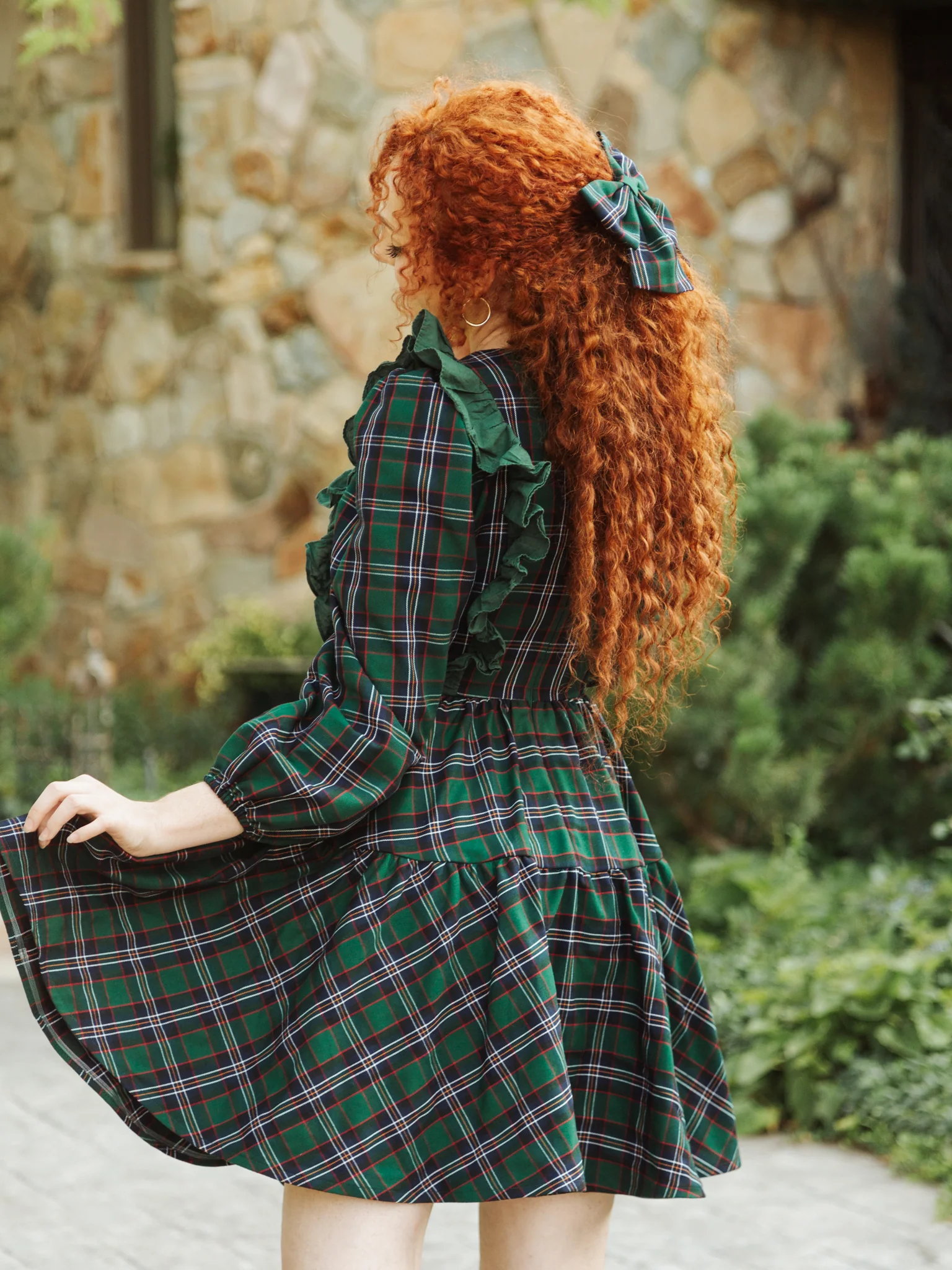 Beth Dress in Homeland Plaid - XNAUWBI