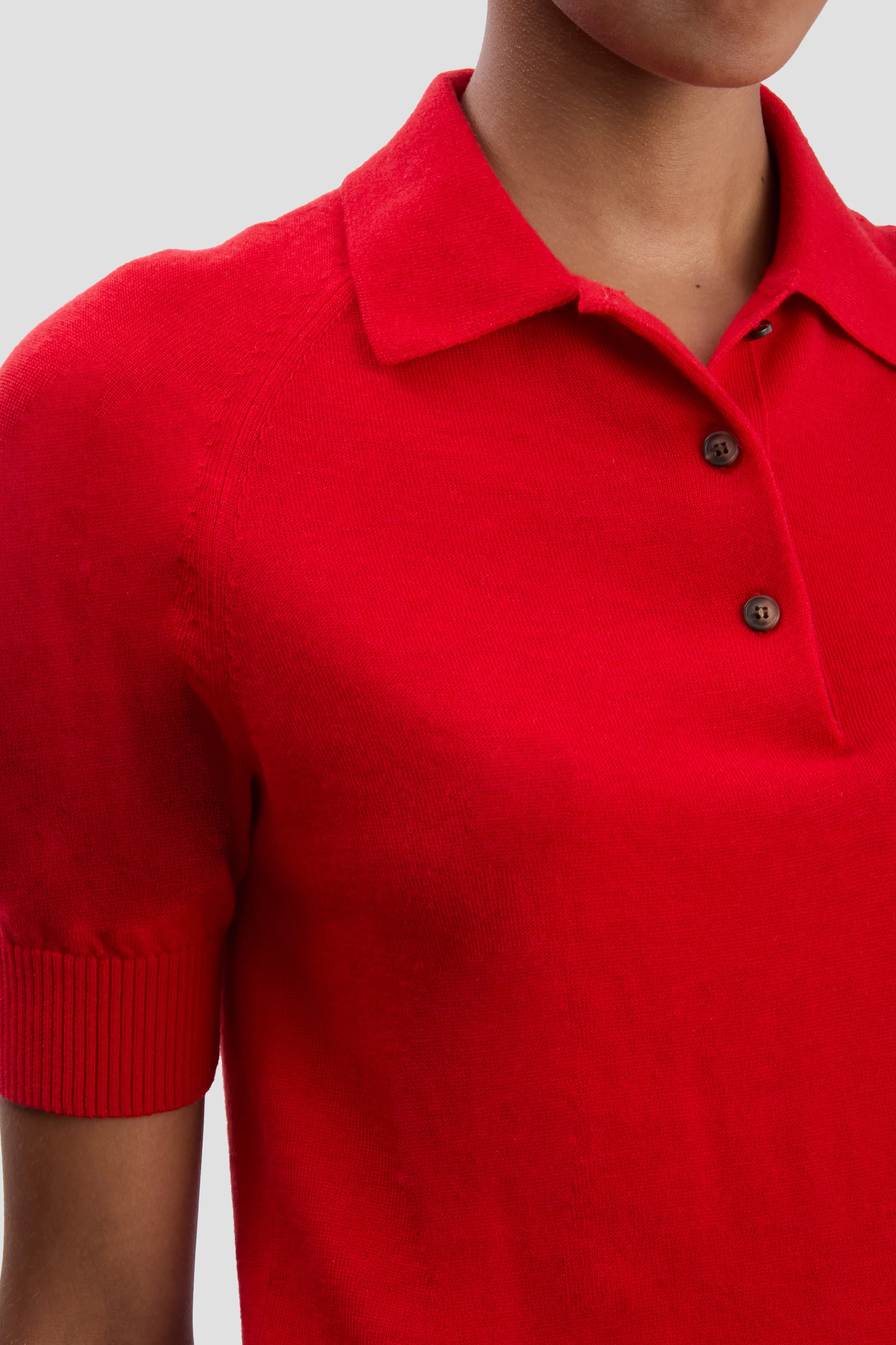 Polo Top In Cardinal Red - XNAUWBI