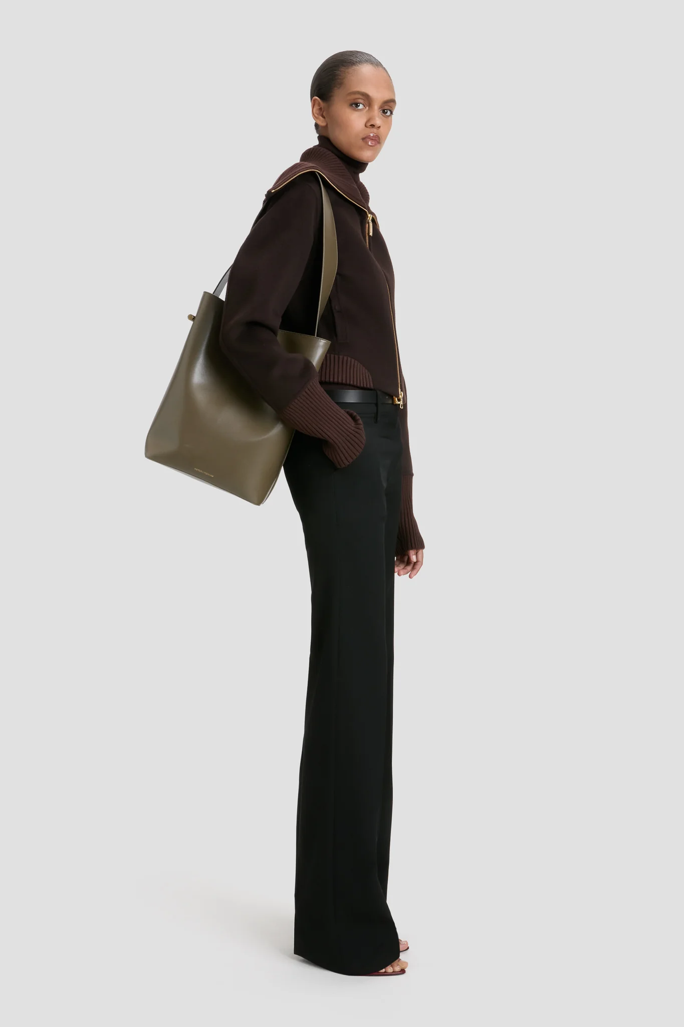 Bomber Jacket In Dark Chocolate - XNAUWBI