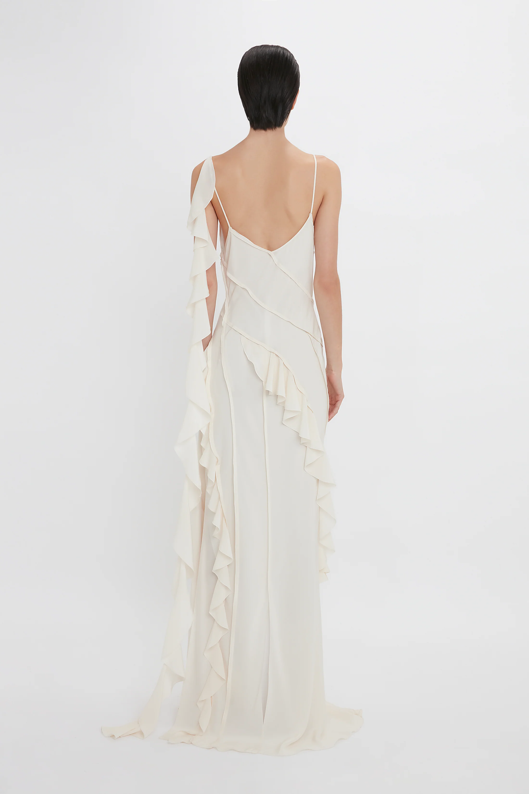 Frill Dress In Ivory - XNAUWBI