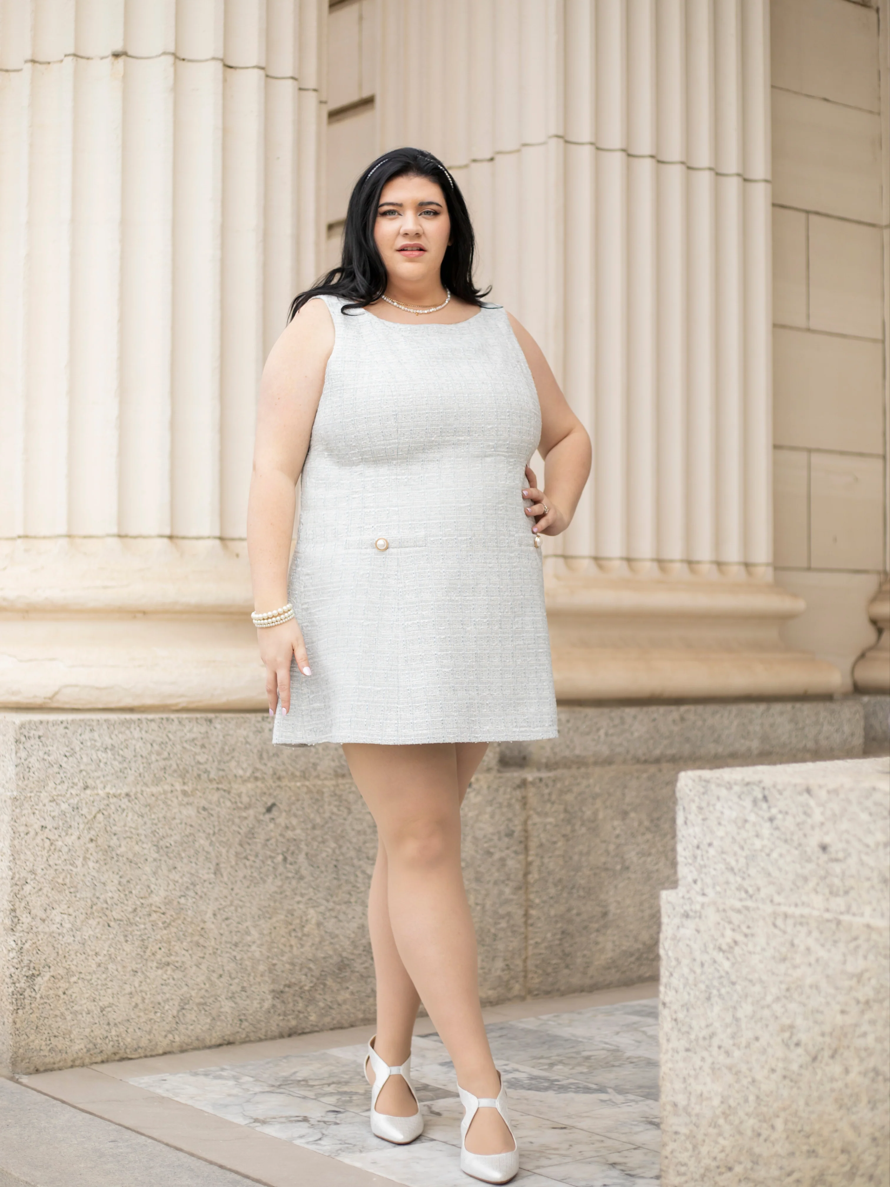 Classic Dress in Baby Blue - XNAUWBI