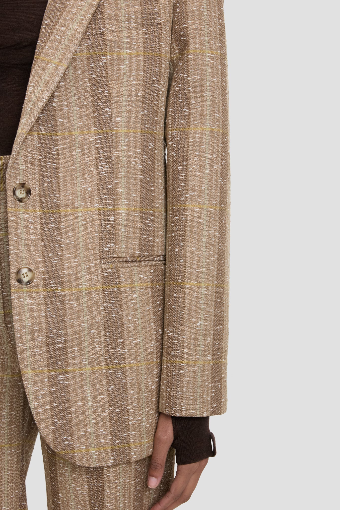 Tailored Jacket In Beige-Pistachio - XNAUWBI