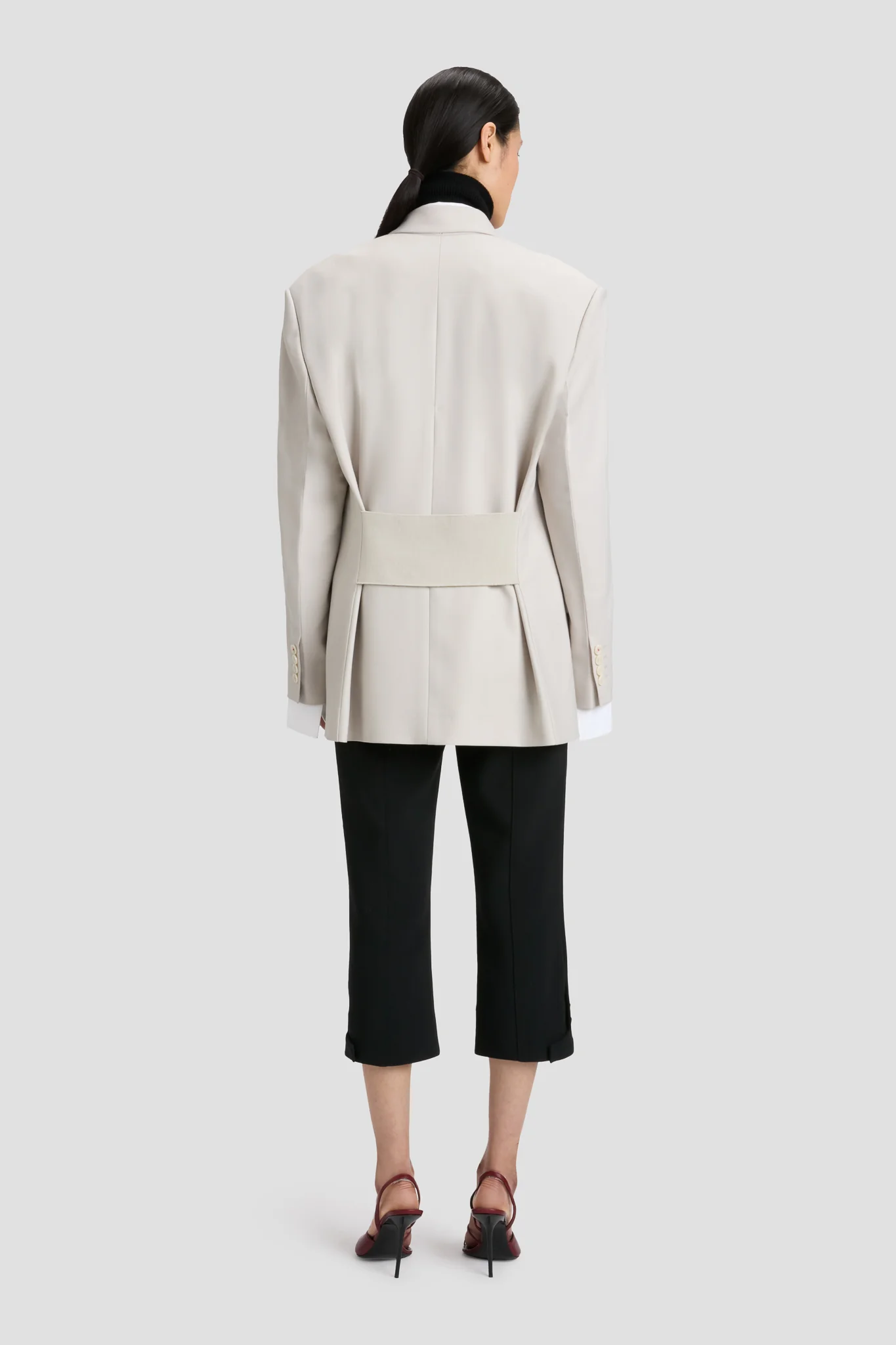 Relaxed Double Breasted Jacket In Pumice - XNAUWBI