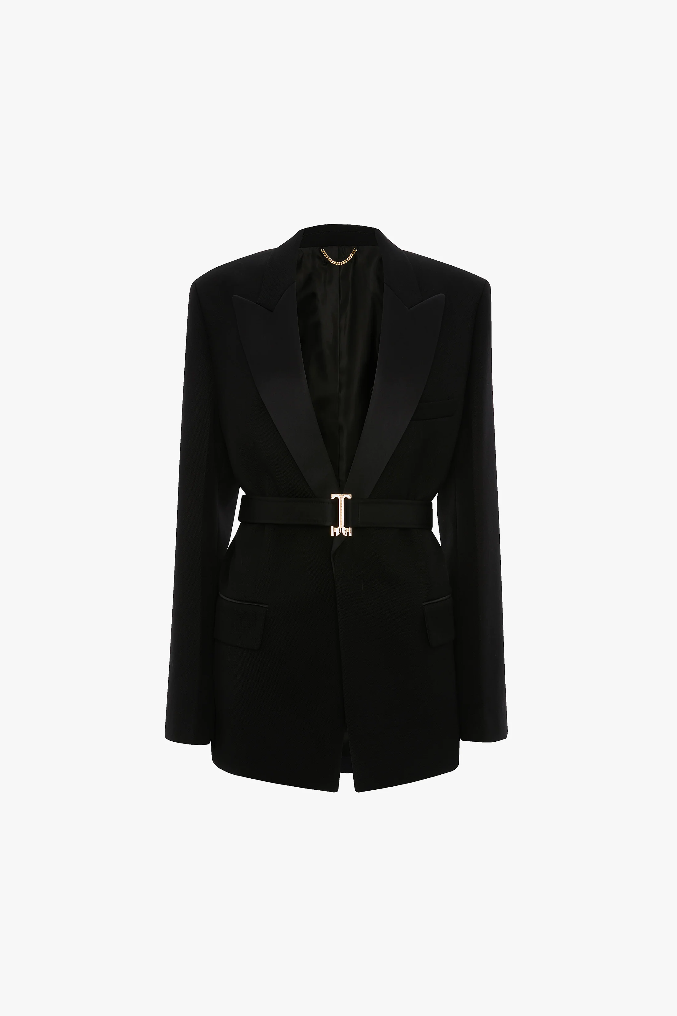 Belted Tailored Jacket In Black - XNAUWBI