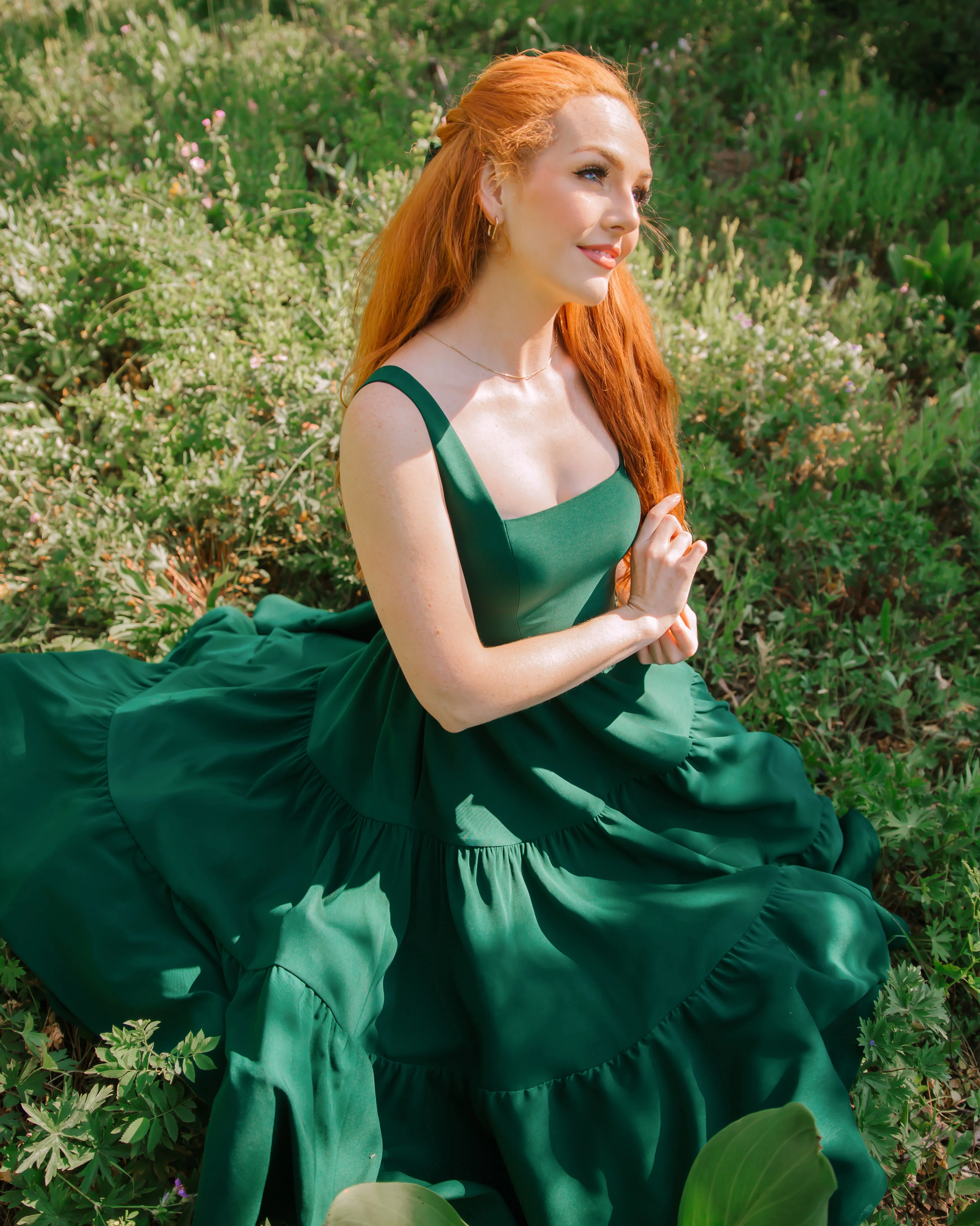 Madonna Dress in Evergreen - XNAUWBI