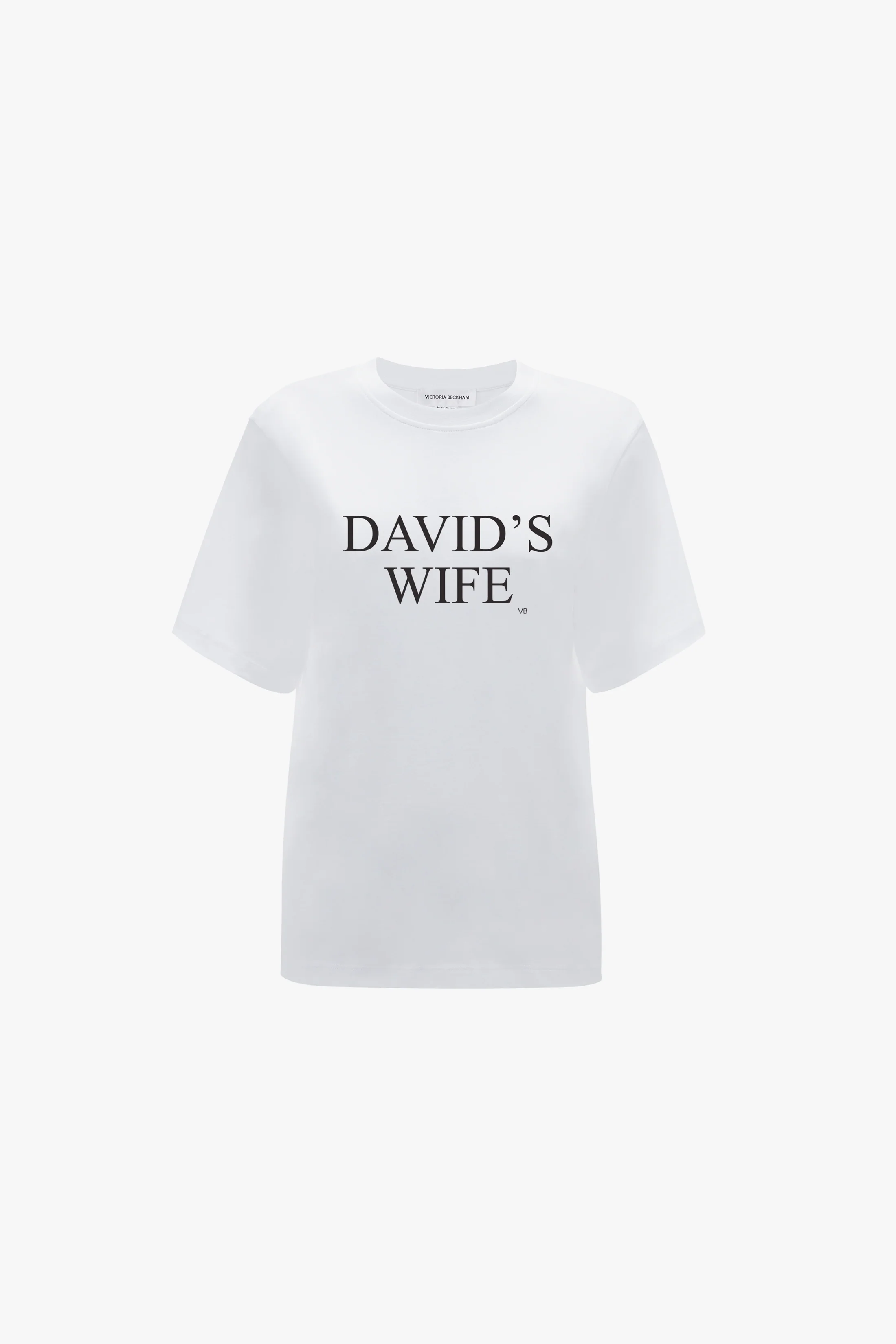 David's Wife Slogan T-Shirt In White - XNAUWBI