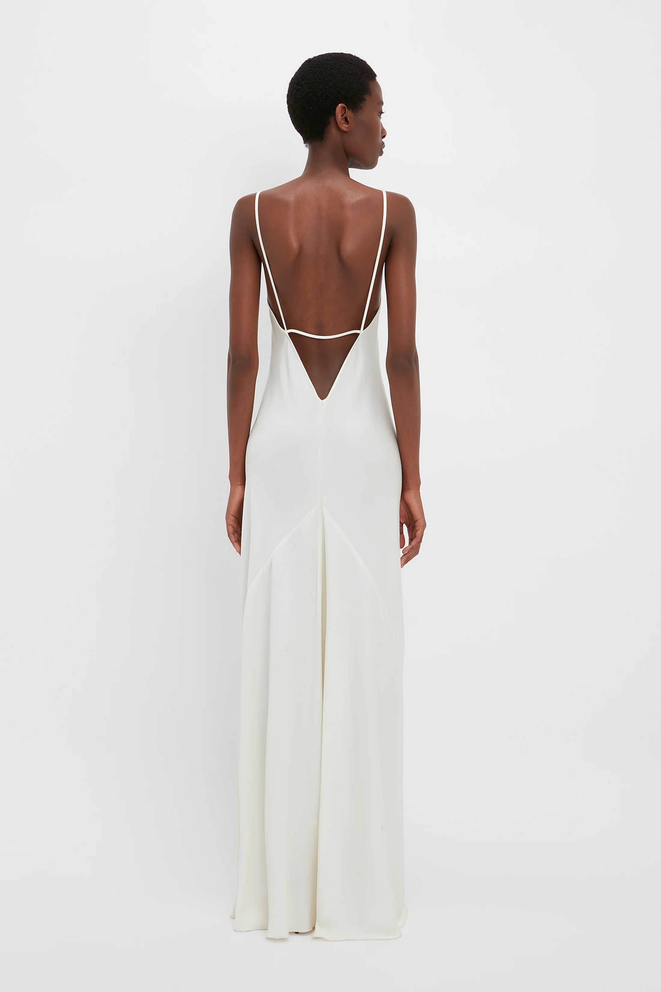 Floor-Length Cami Dress In Ivory - XNAUWBI