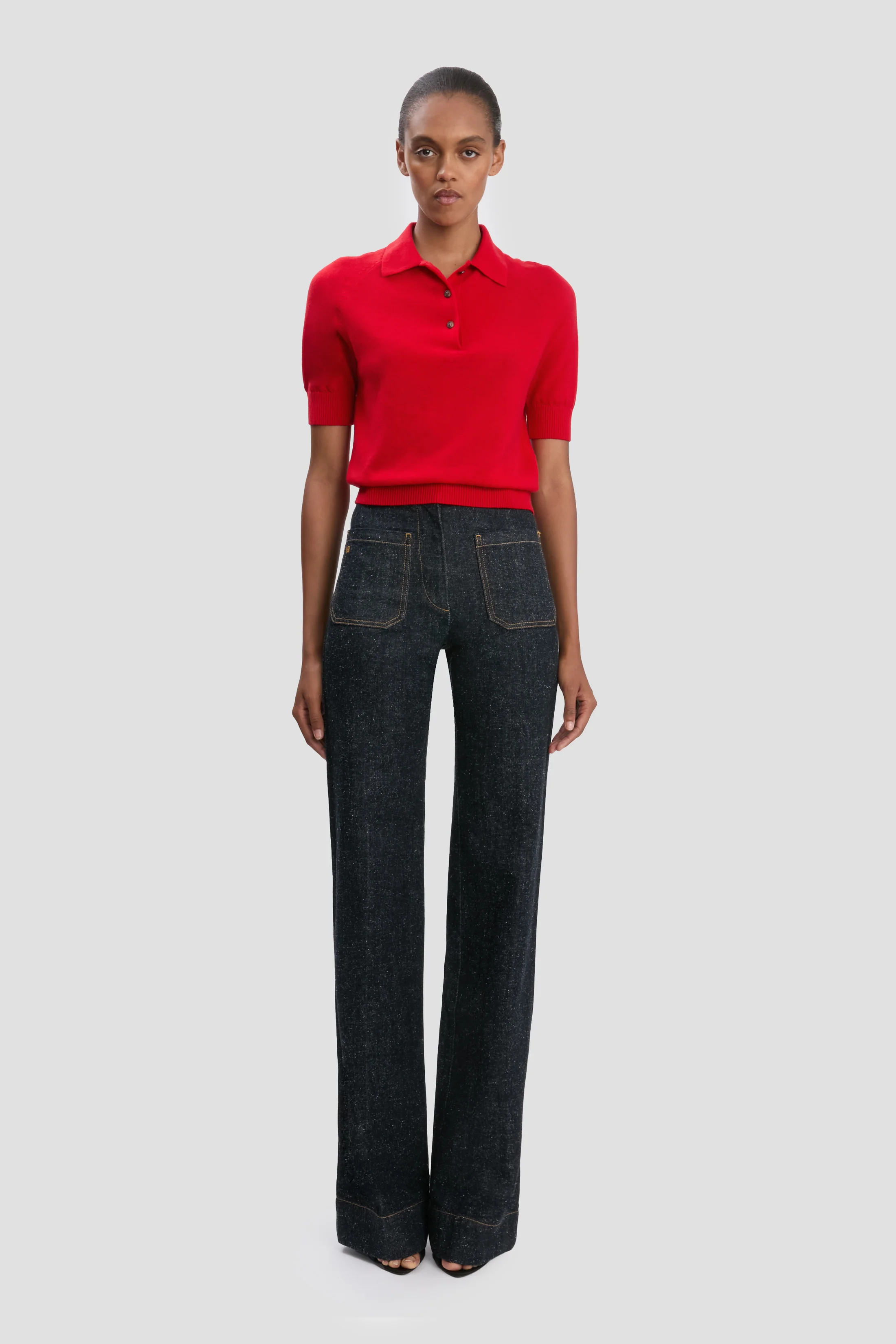 Polo Top In Cardinal Red - XNAUWBI