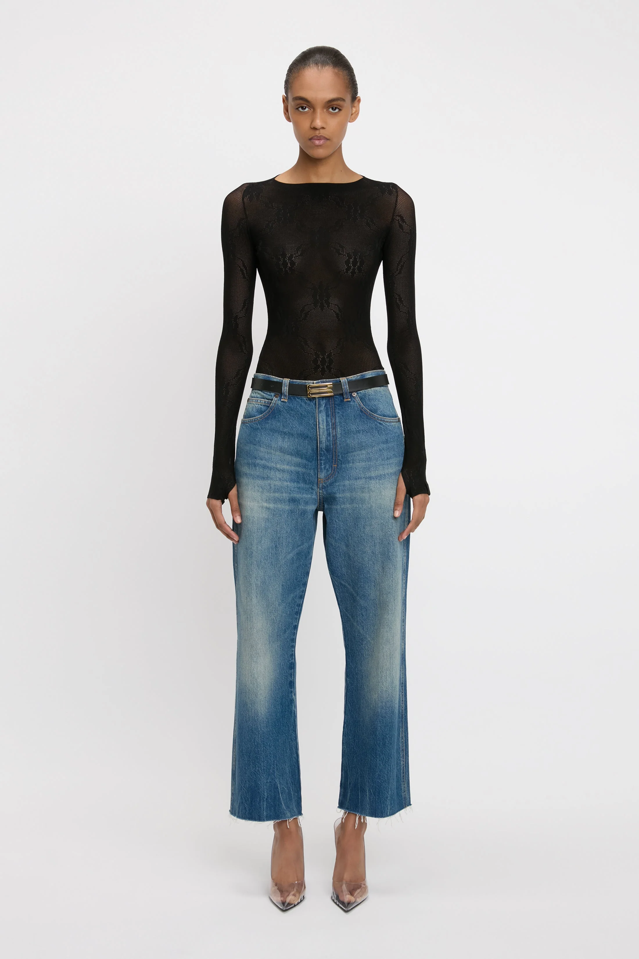 Backless Bodysuit In Black - XNAUWBI