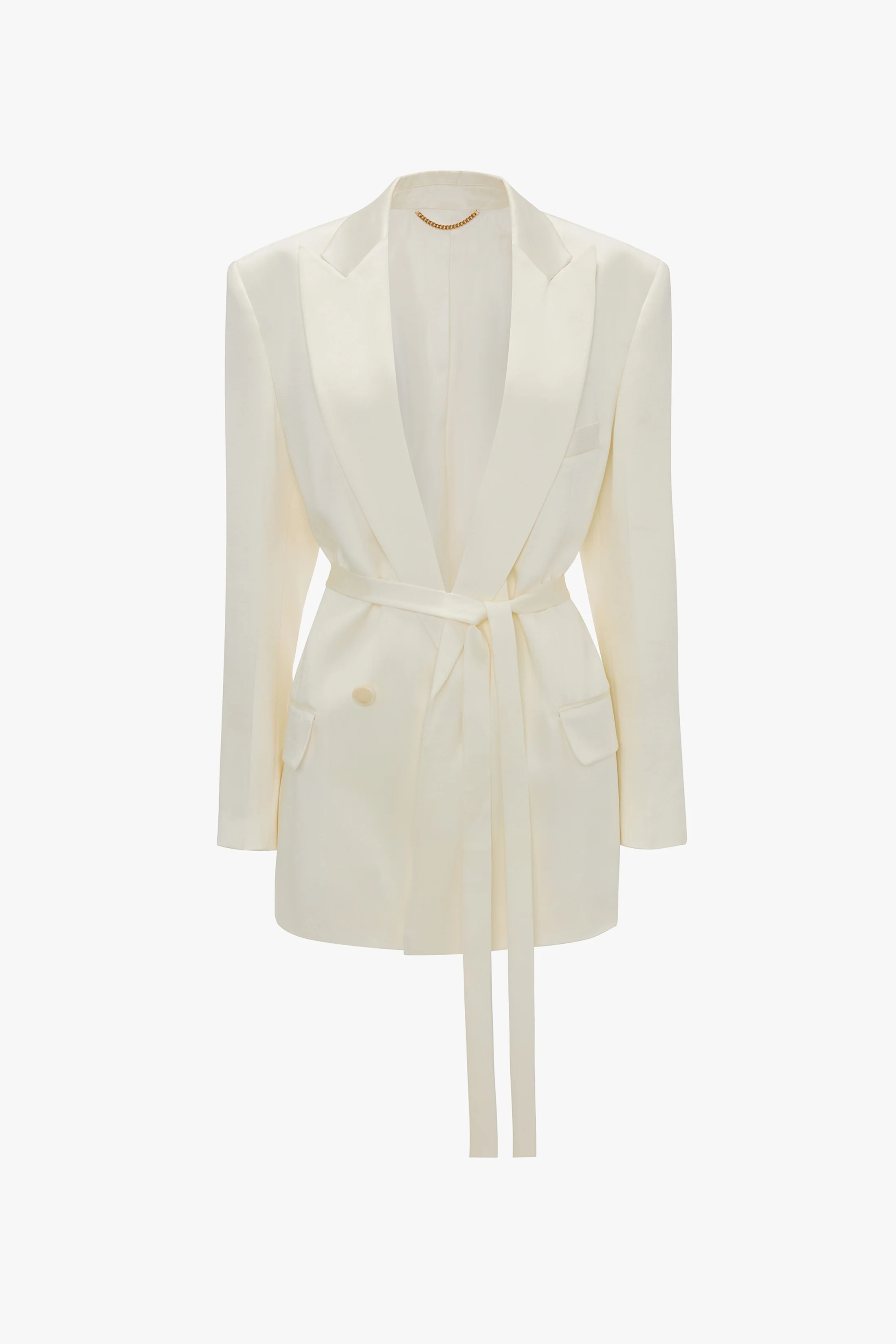 Belted Jacket In Ivory - XNAUWBI