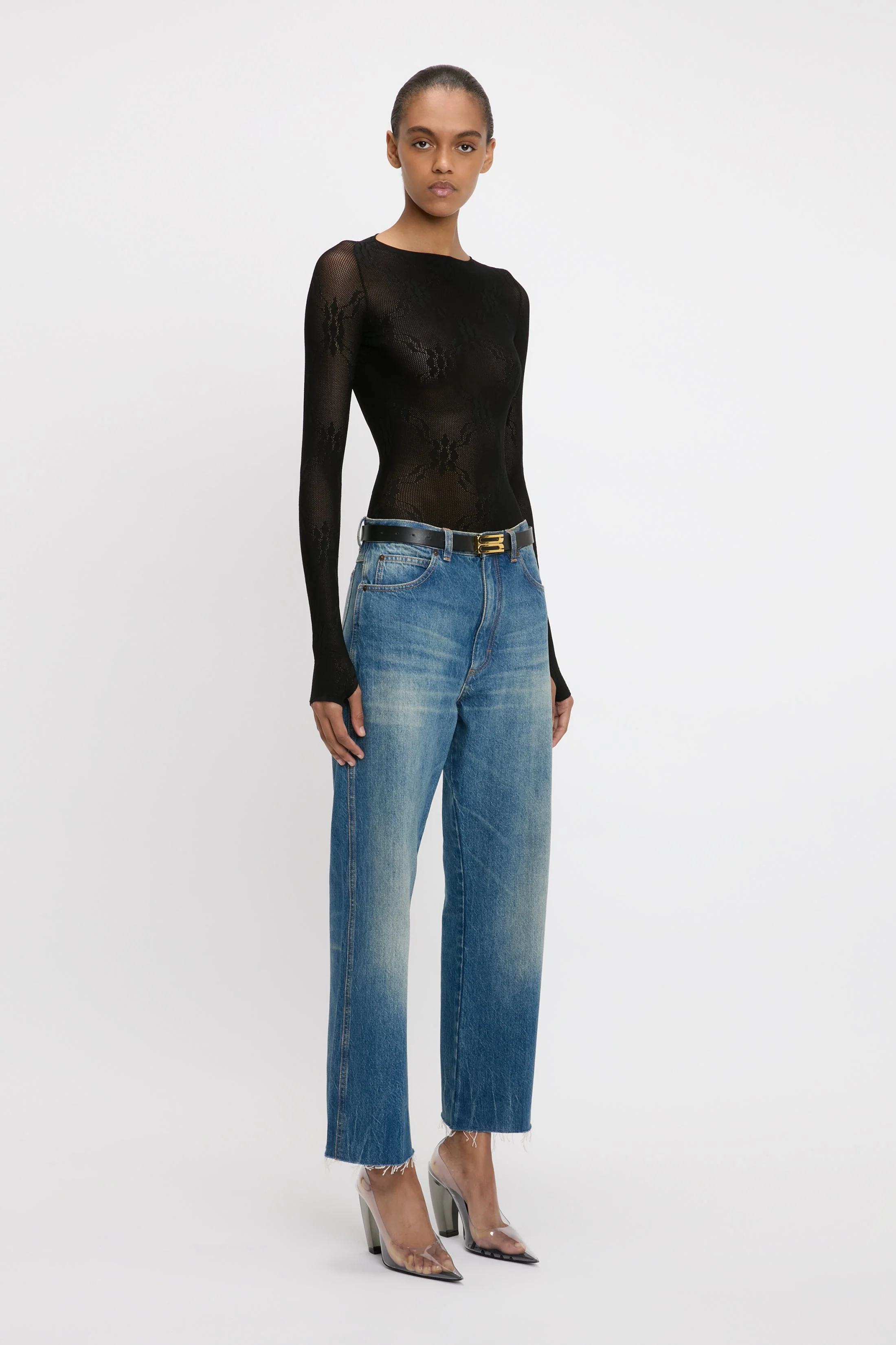 Backless Bodysuit In Black - XNAUWBI