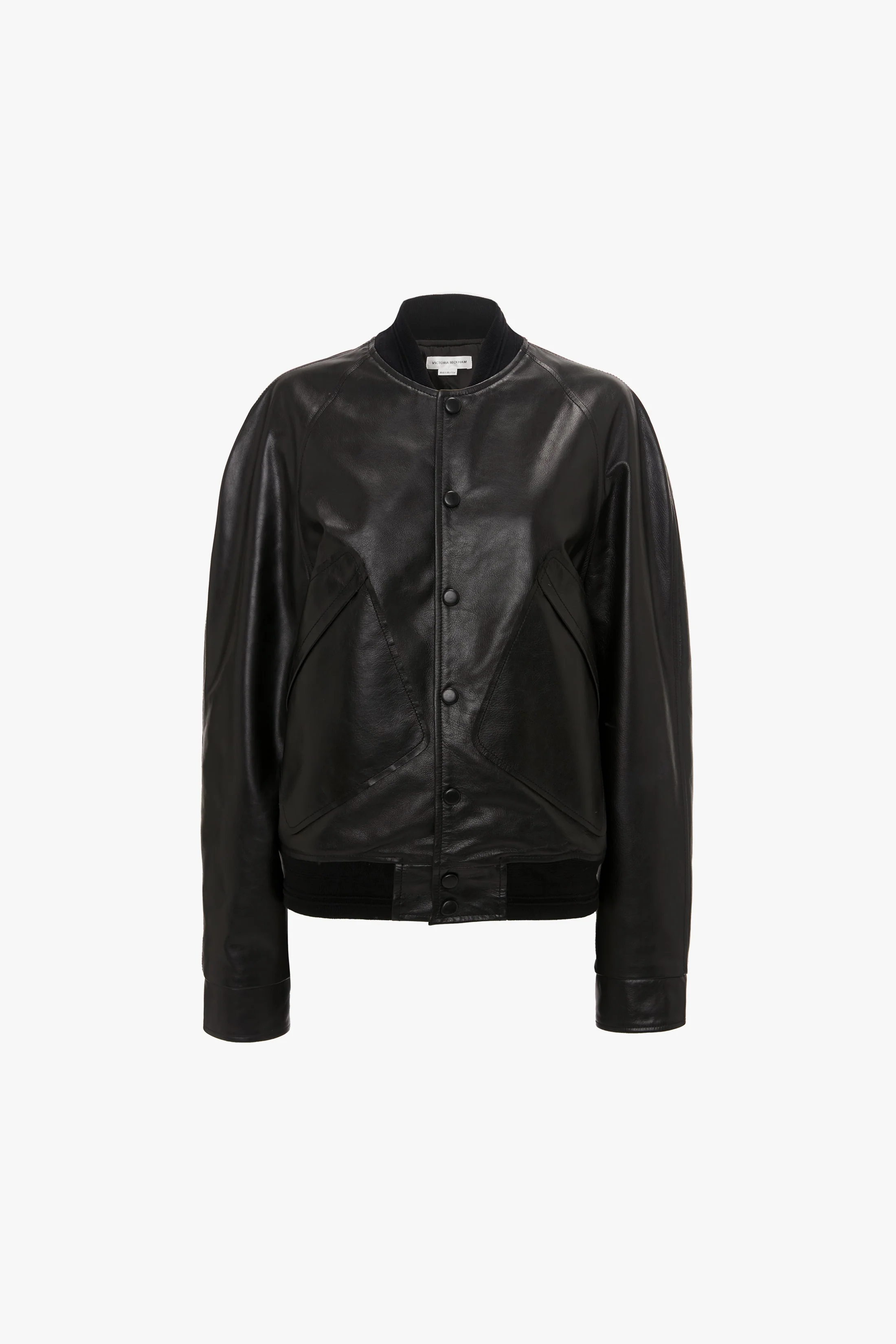 Leather Varsity Jacket In Black - XNAUWBI