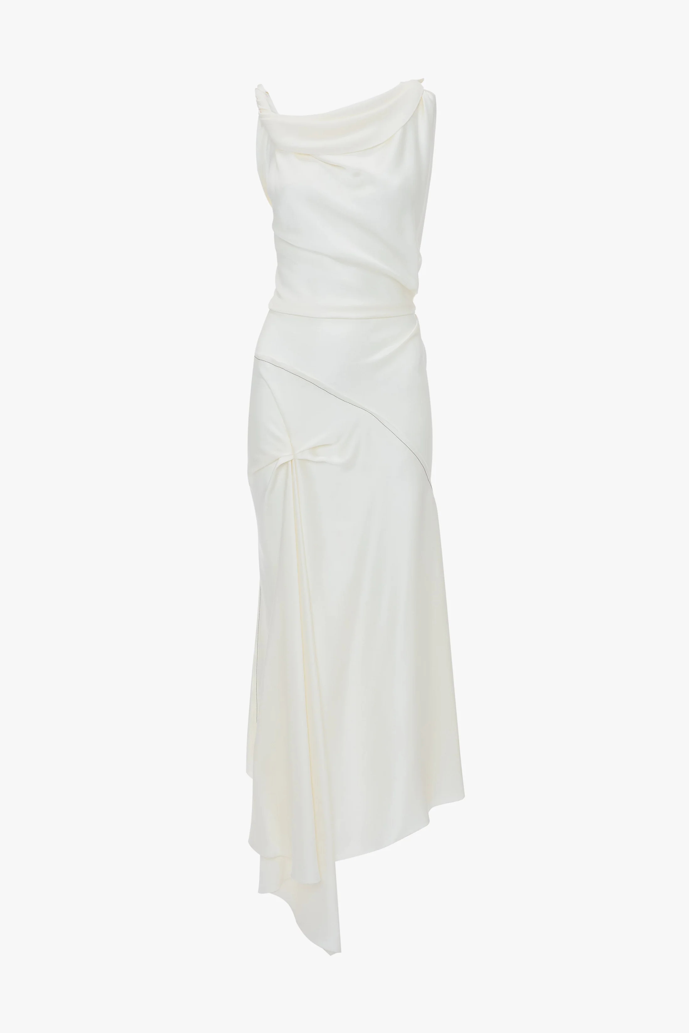 Posy Midi Dress In Ivory - XNAUWBI