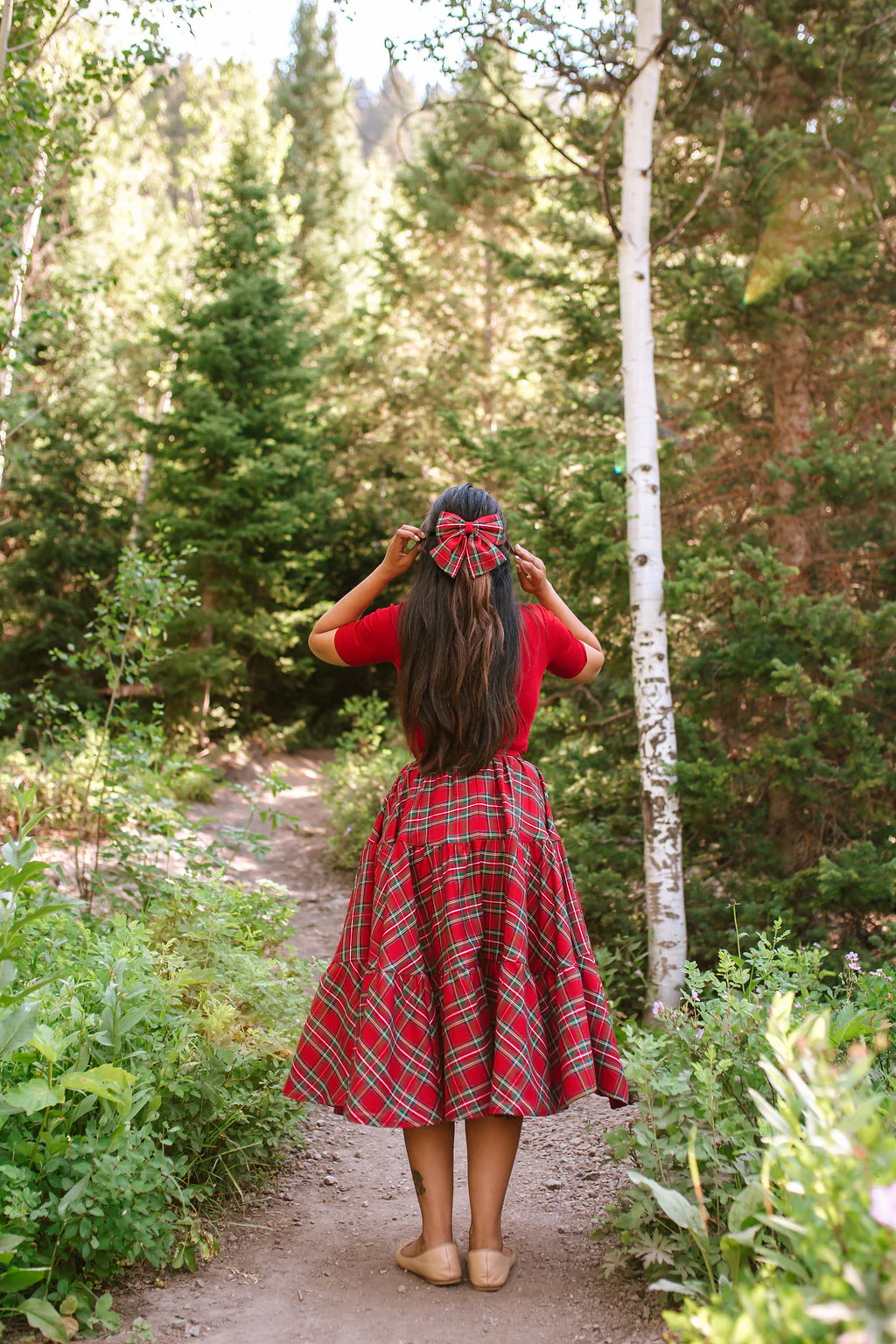 Madonna Skirt in Red Plaid - XNAUWBI
