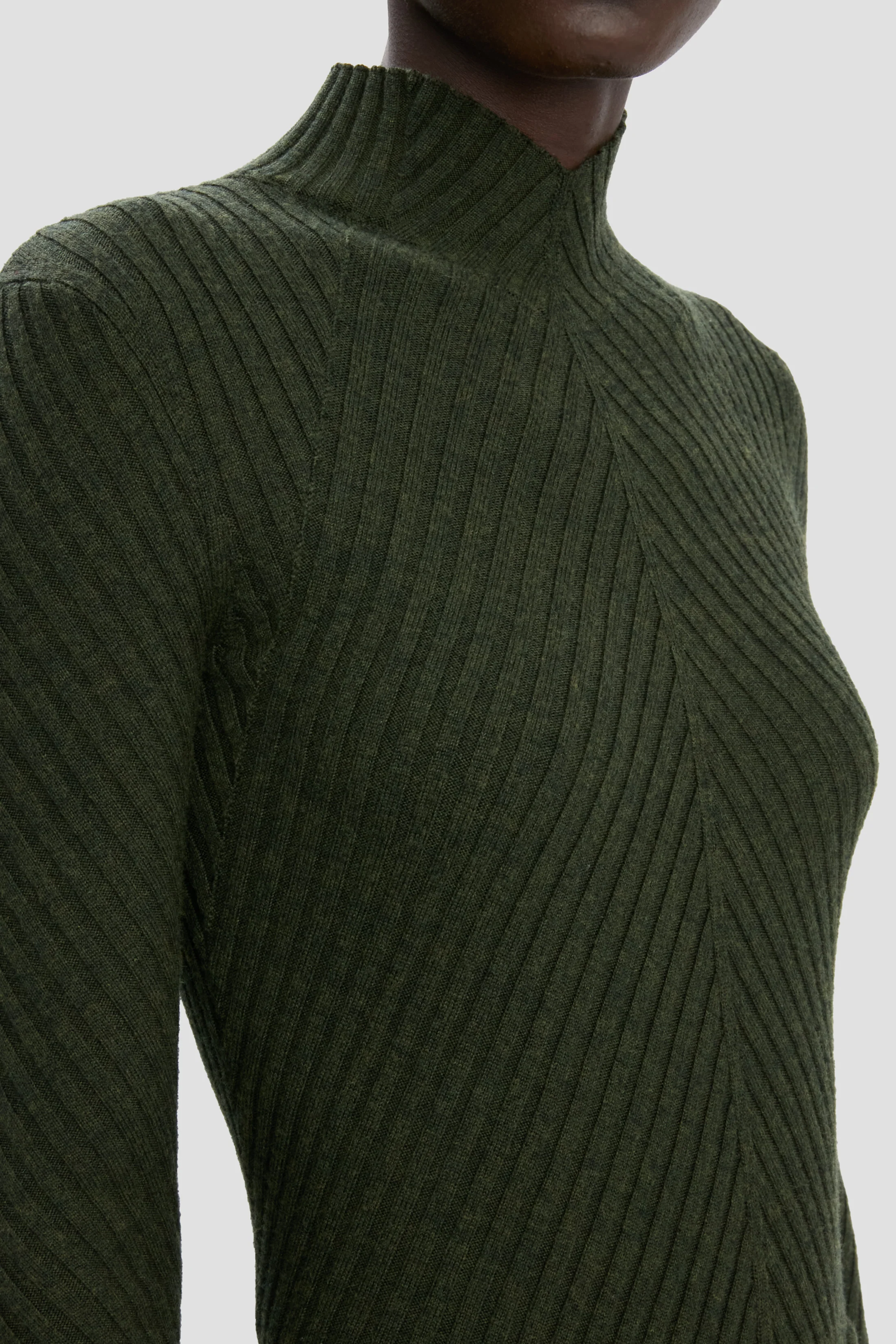 Ribbed Knit Polo In Oregano - XNAUWBI