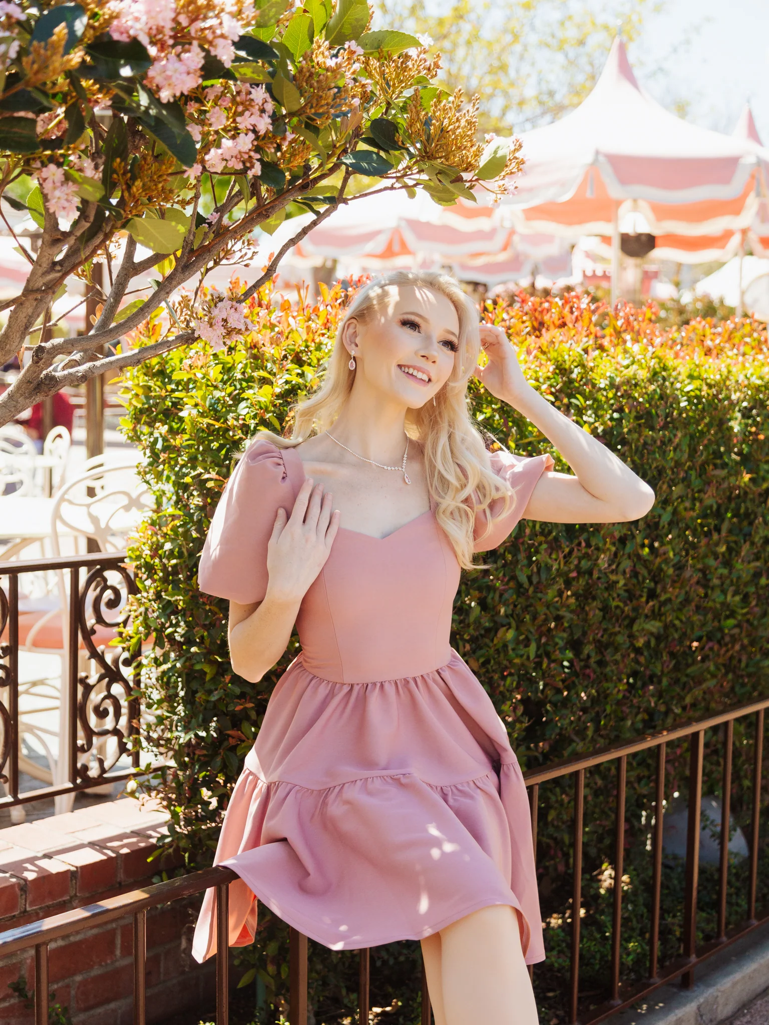 Princess Puff Dress in Rosie Pink - XNAUWBI