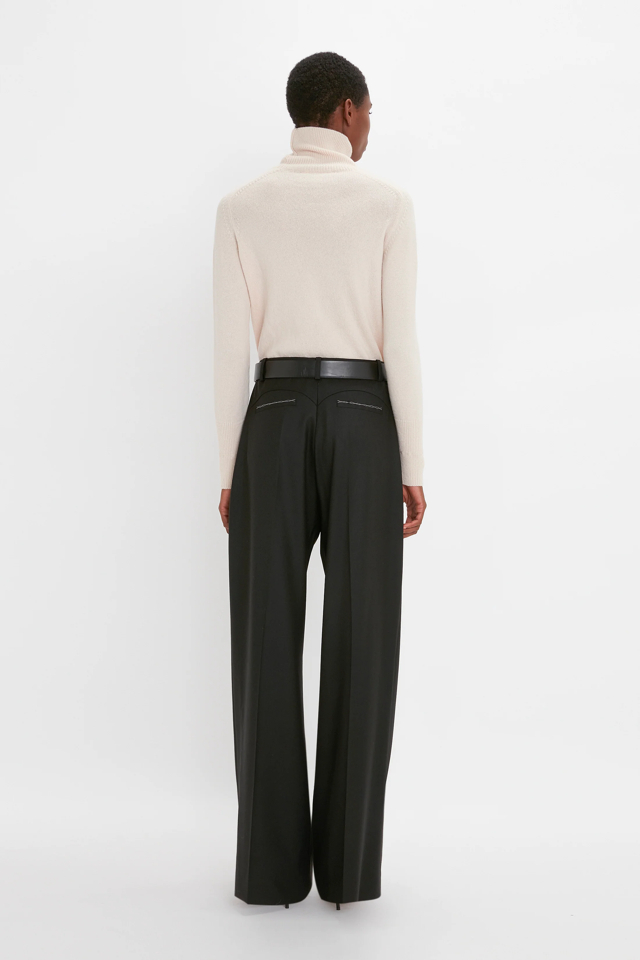 Polo Neck Jumper In Ivory - XNAUWBI