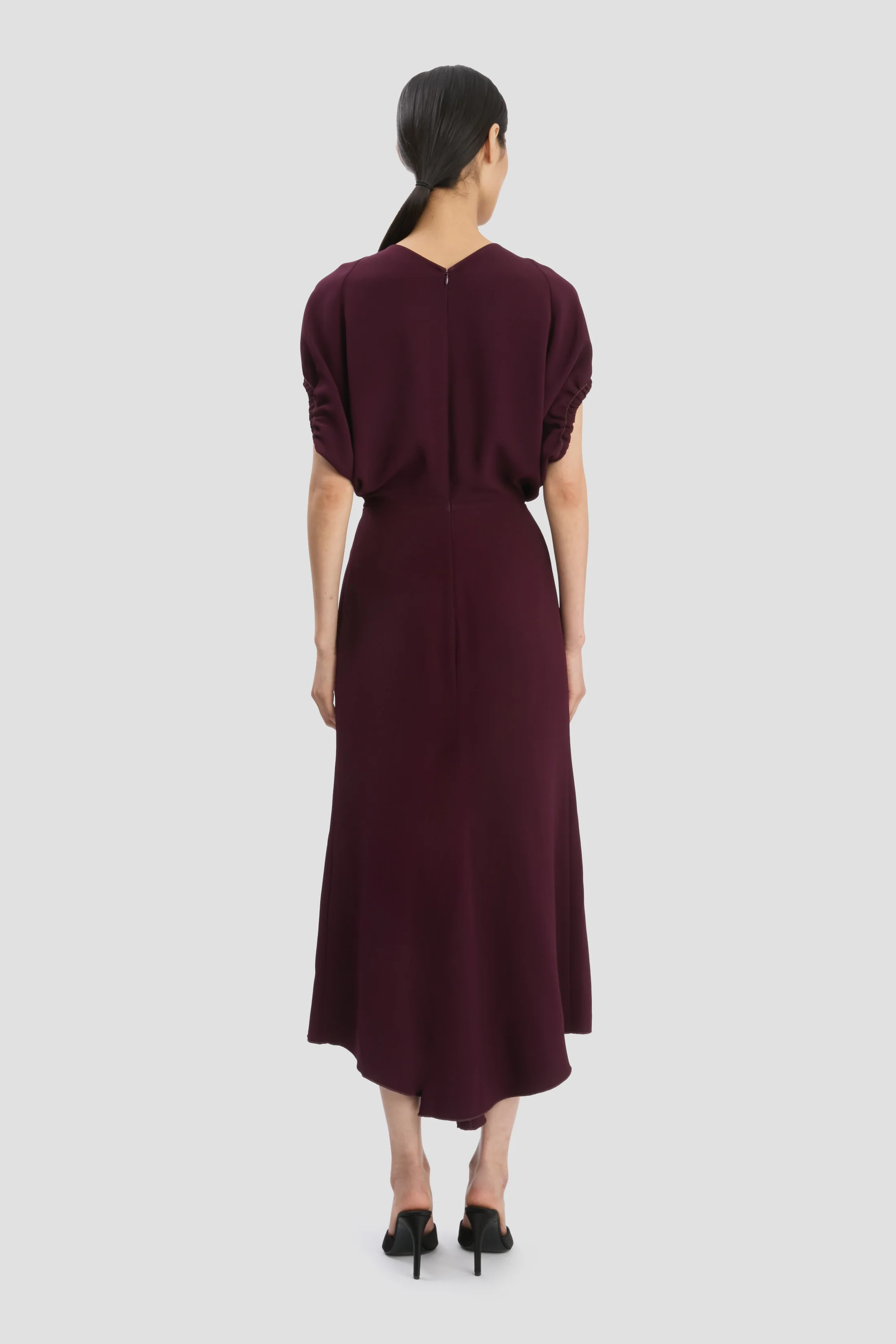 Edith Midi Dress In Merlot - XNAUWBI