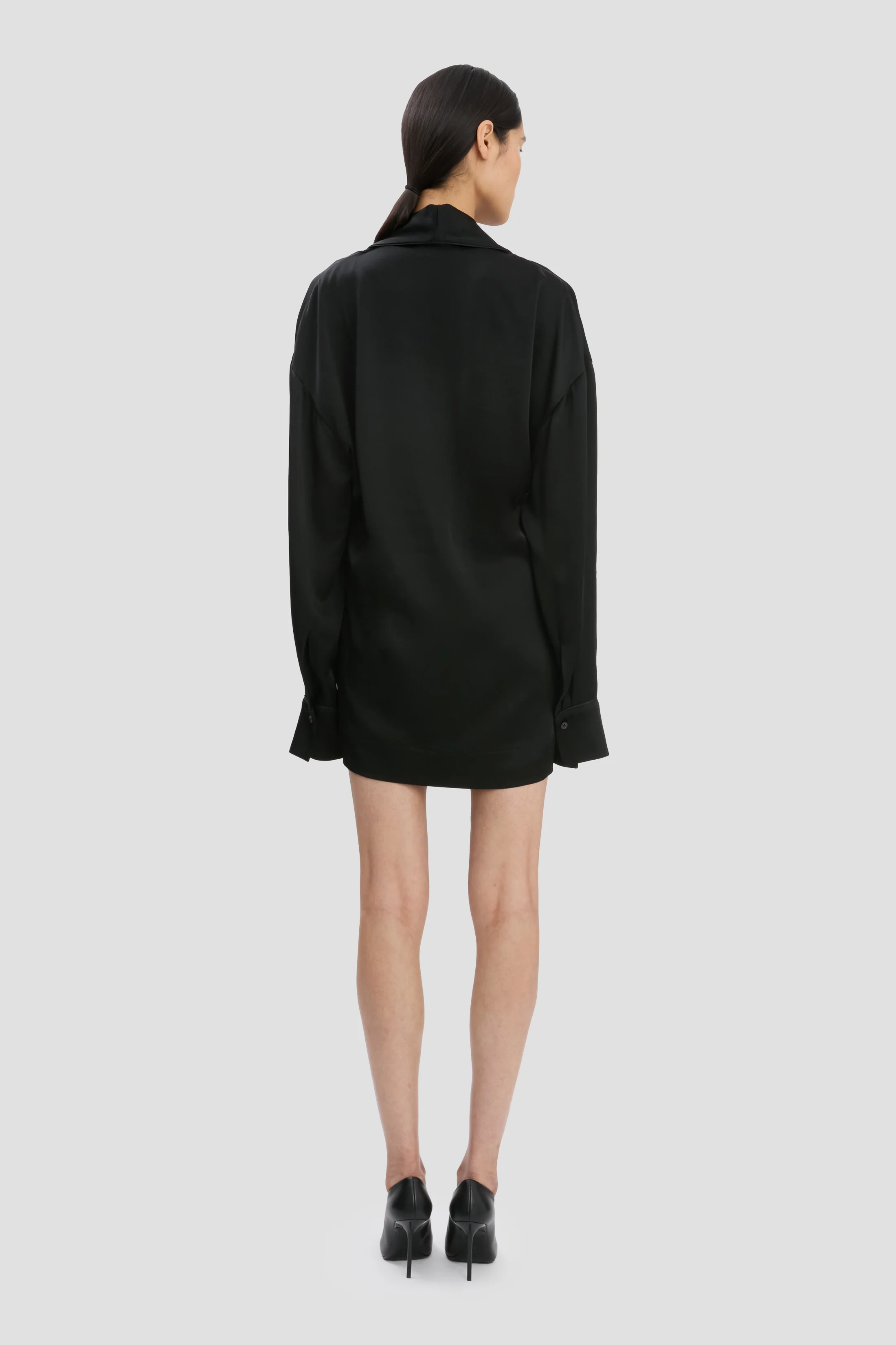 Wrap Mini Dress In Black - XNAUWBI