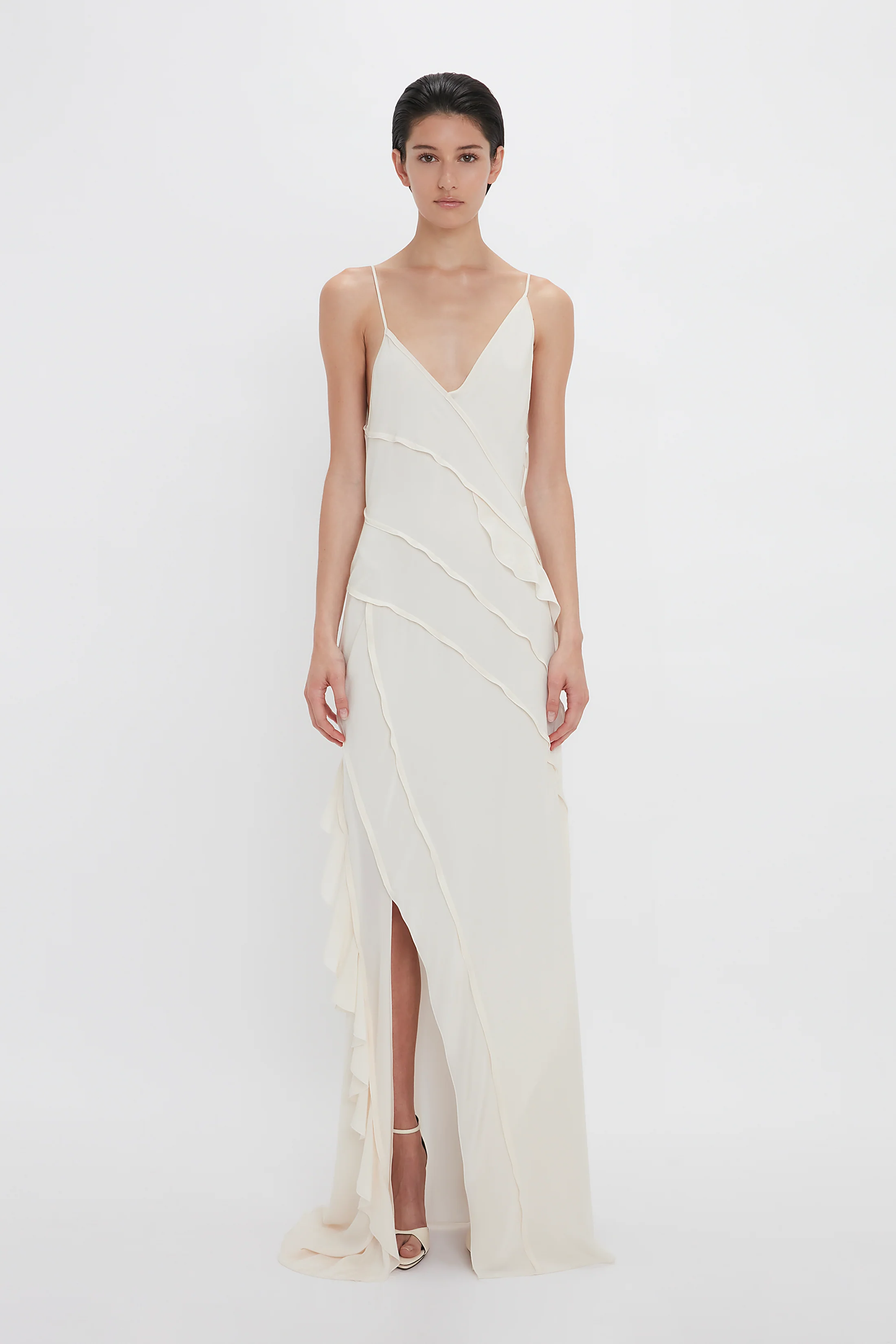 Frill Dress In Ivory - XNAUWBI