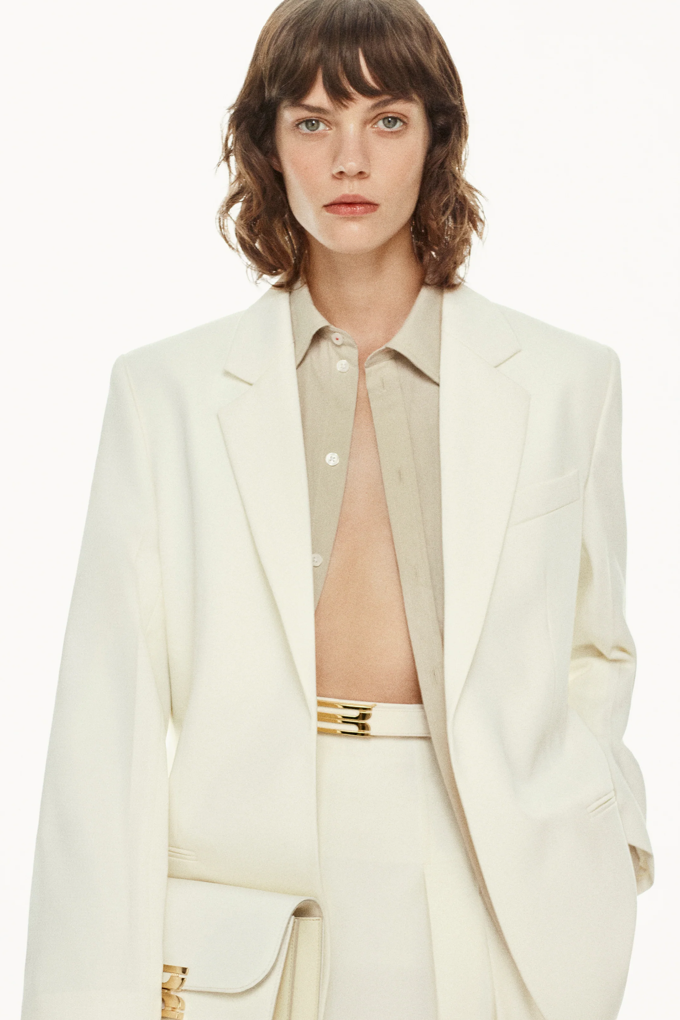 Classic Tailored Jacket In Ivory - XNAUWBI