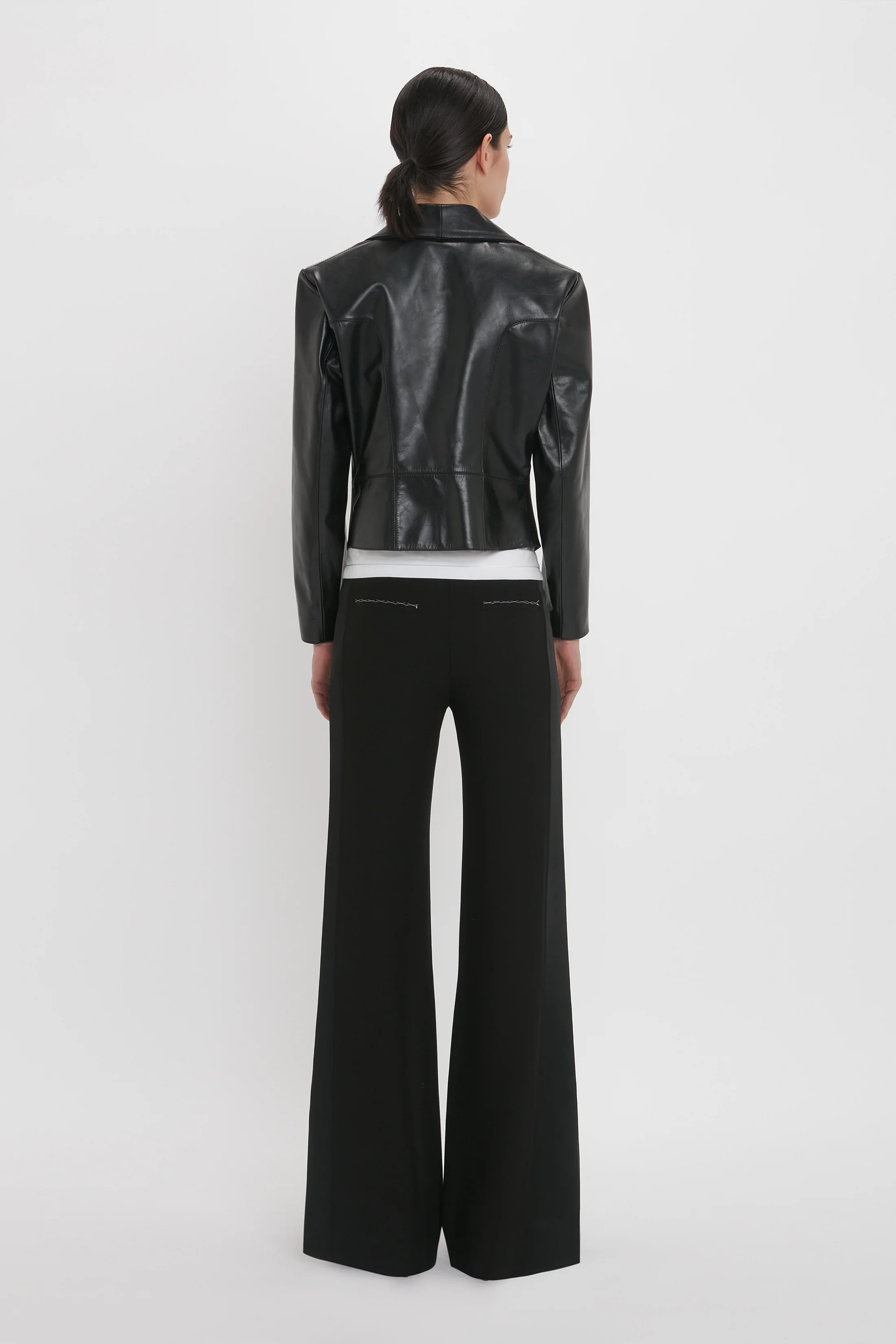 Leather Biker Jacket In Black - XNAUWBI
