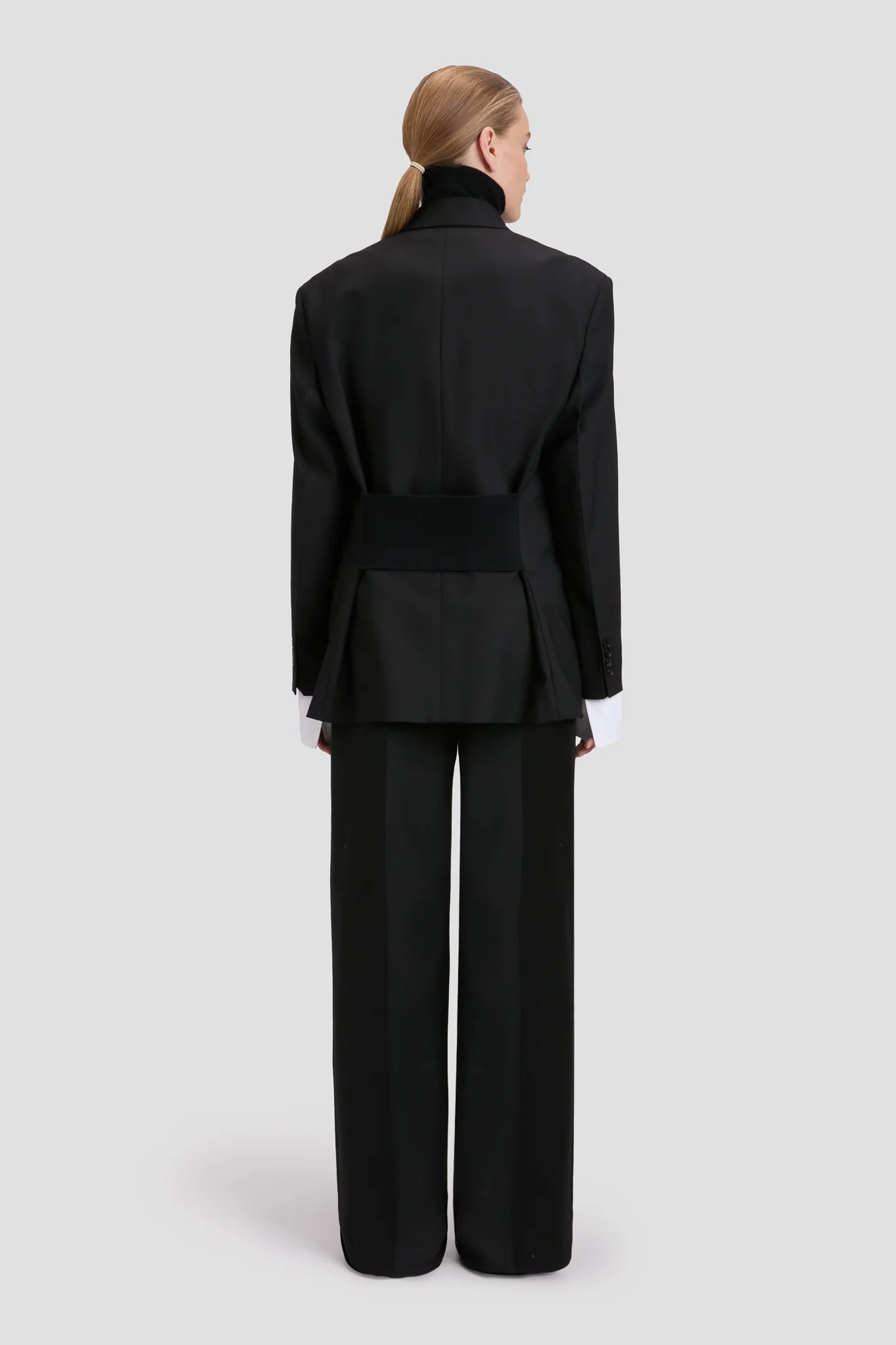 Relaxed Double Breasted Jacket In Black - XNAUWBI
