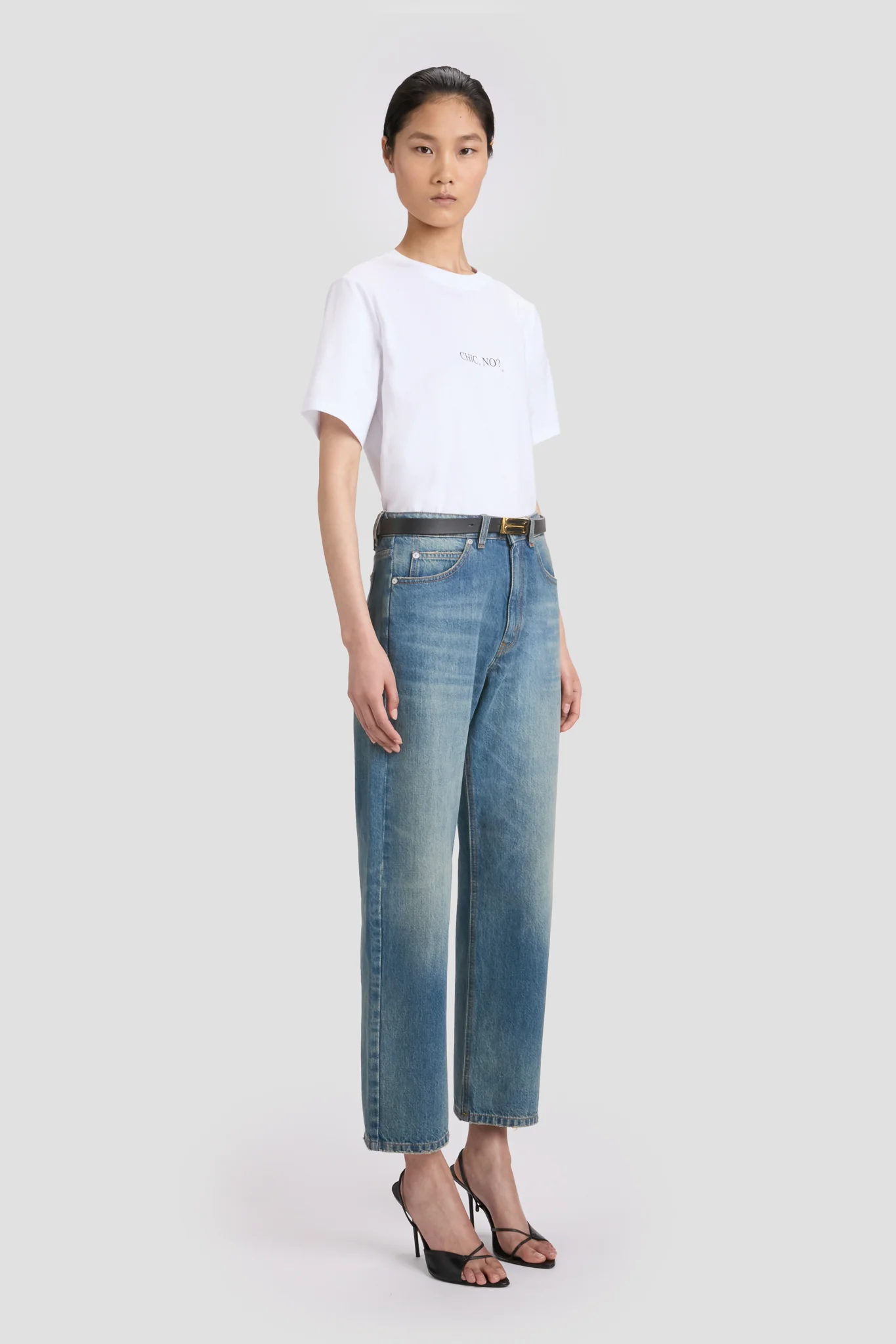 Slogan Tee In White Chic No? - XNAUWBI