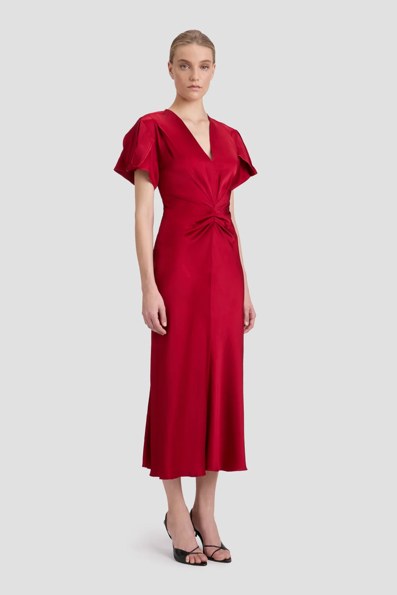 Eve Midi Dress In Rose - XNAUWBI