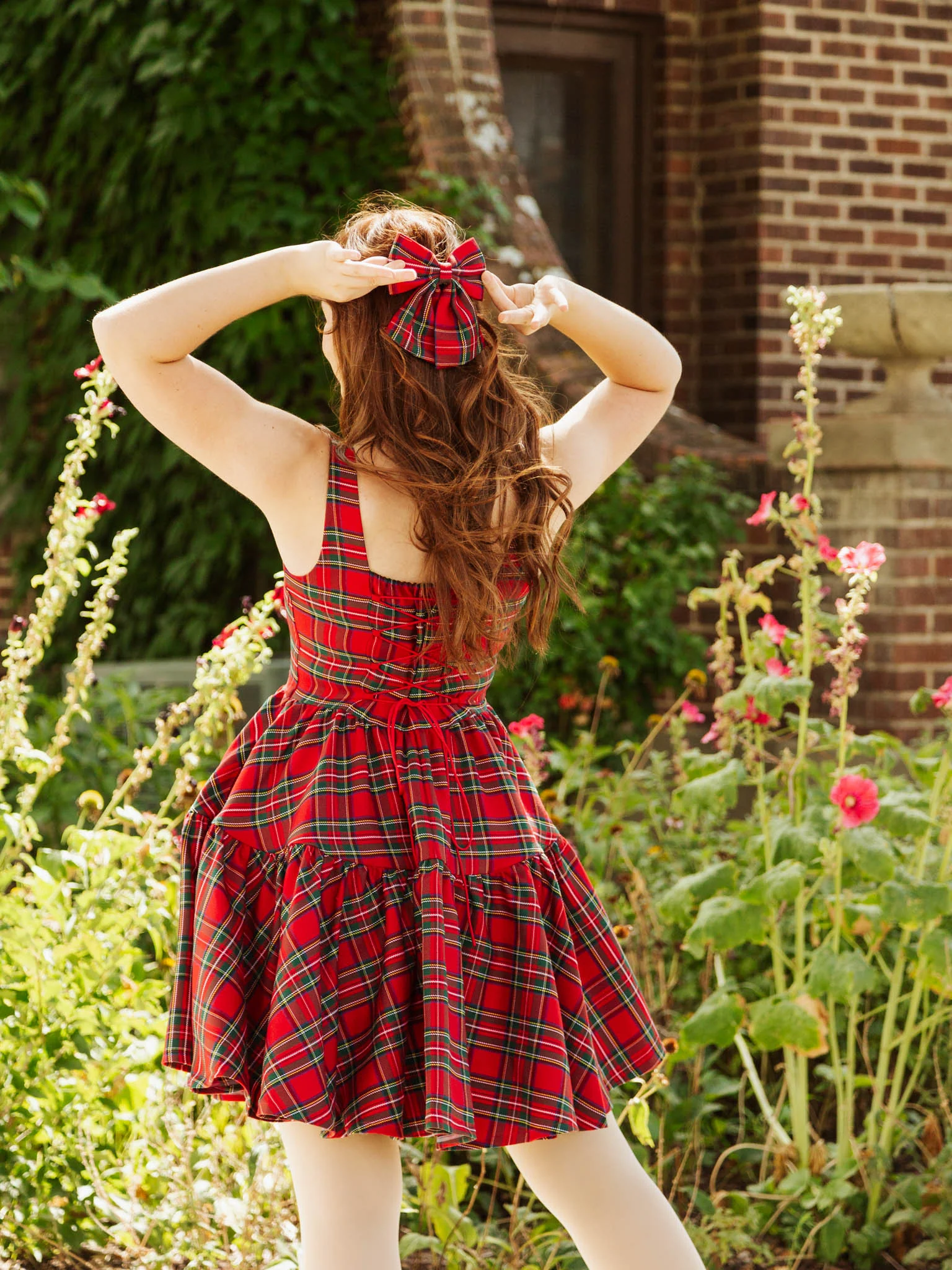 Journey Dress in Red Plaid - XNAUWBI