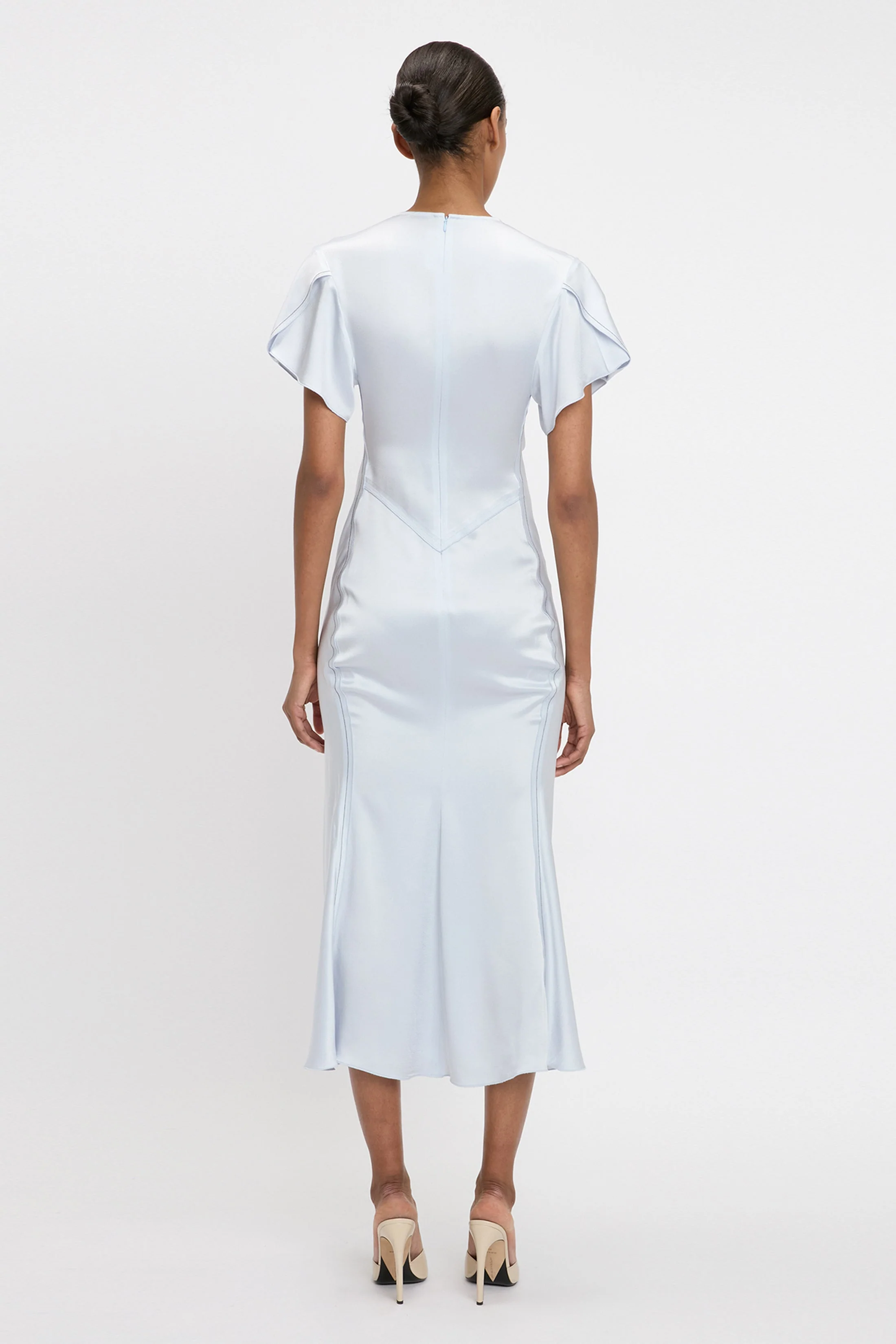 Eve Midi Dress In Ice - XNAUWBI