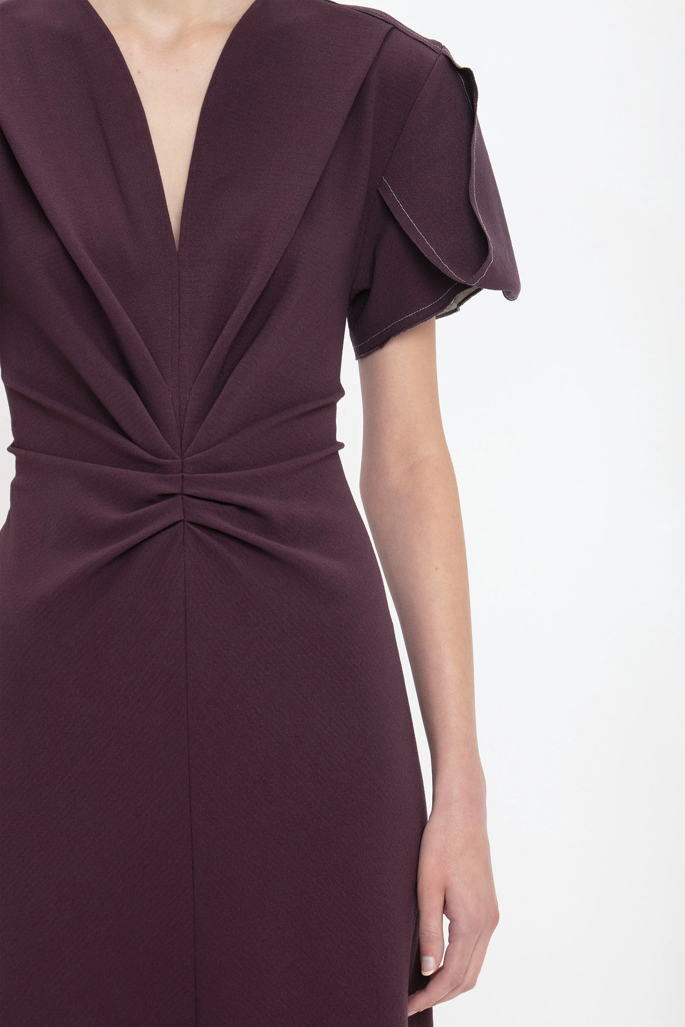 Eve Midi Dress In Fig - XNAUWBI