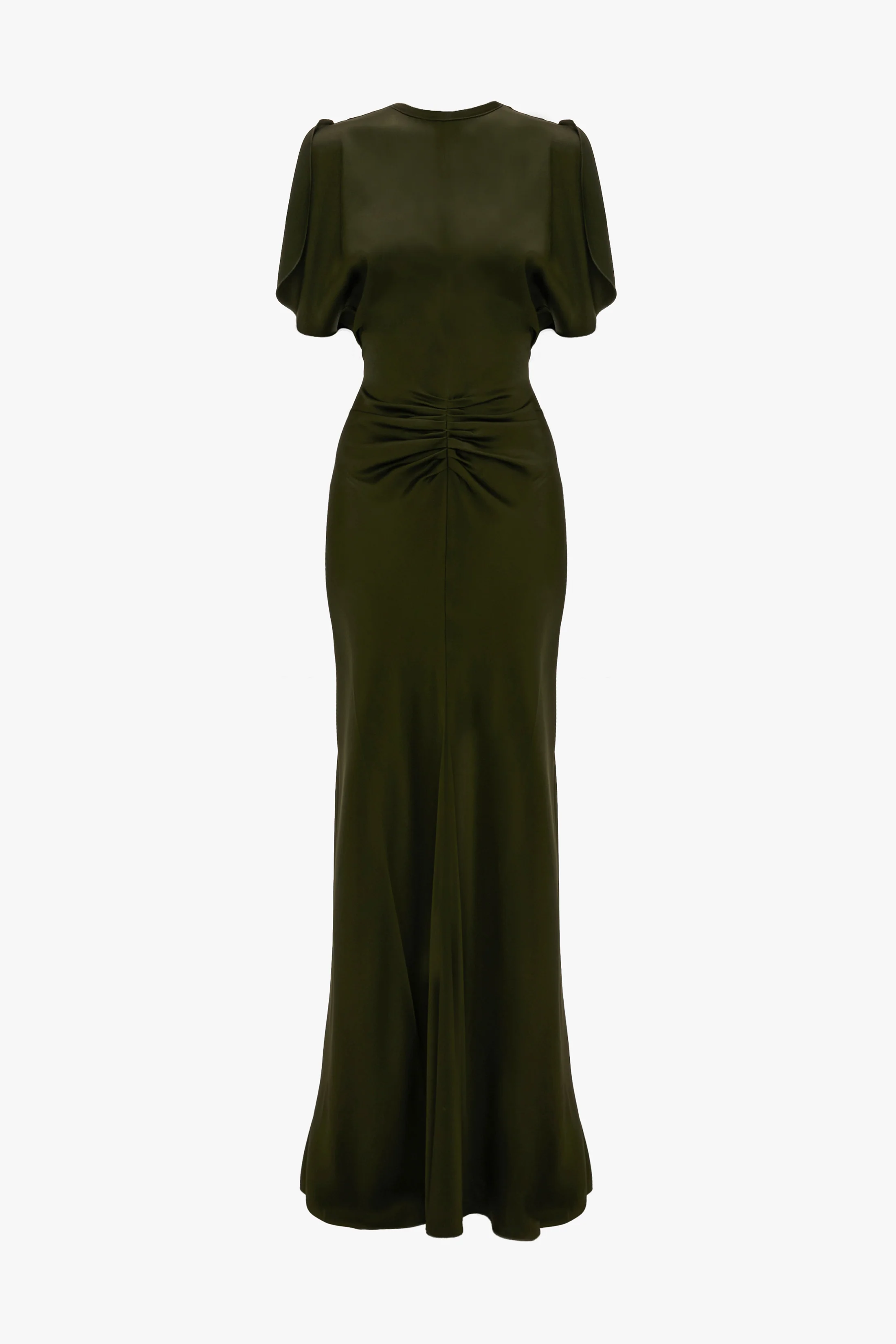 Isabella Gown In Dark Olive - XNAUWBI