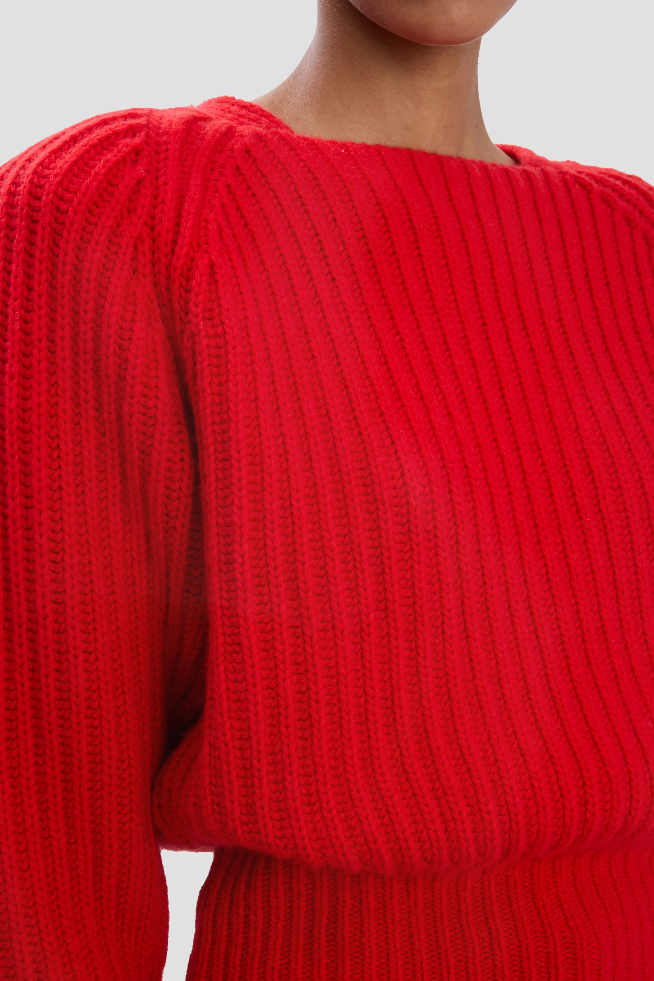 Rib Jumper In Cayenne - XNAUWBI