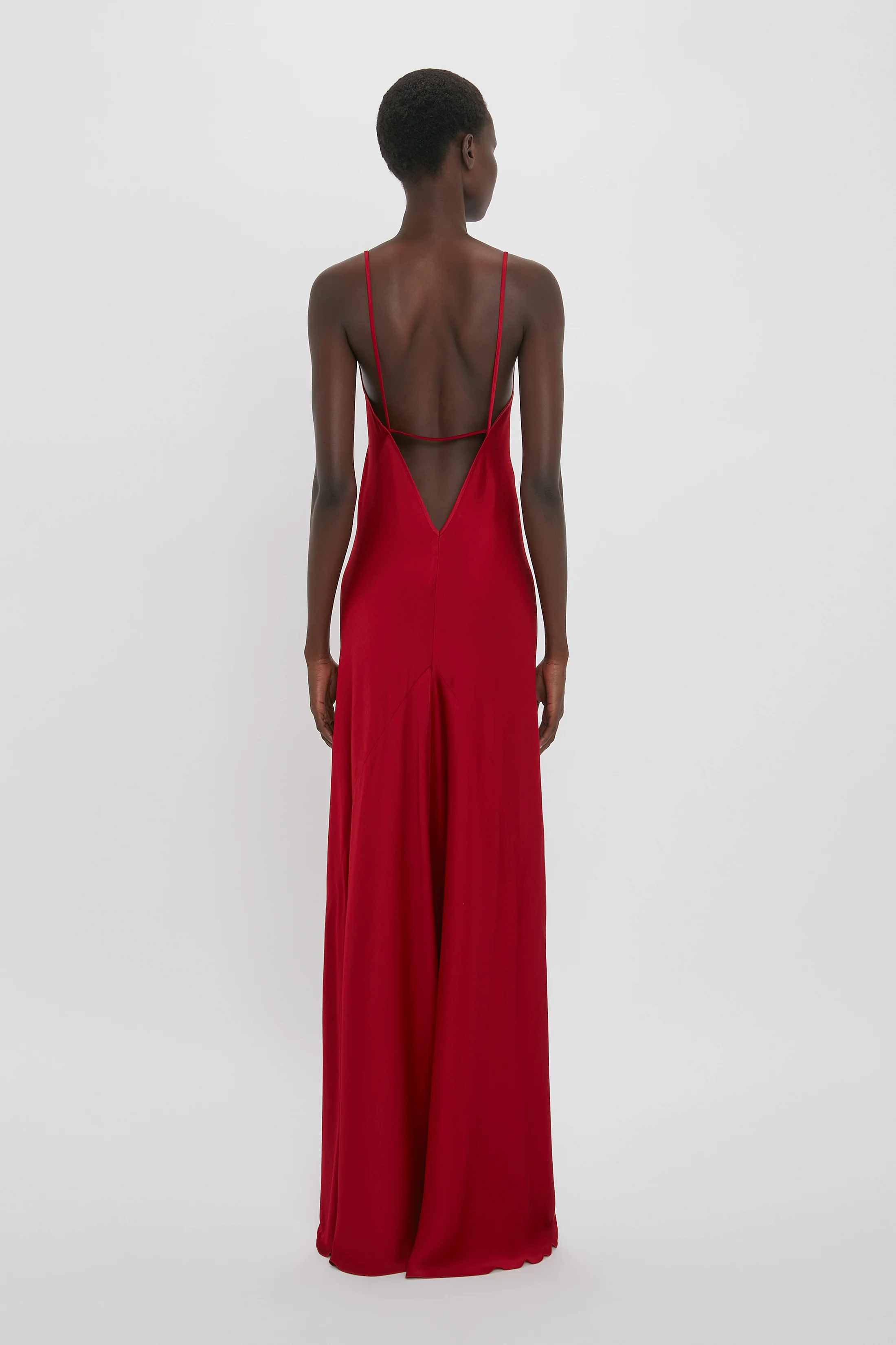 Low Back Cami Floor-Length Dress In Poppy Red - XNAUWBI