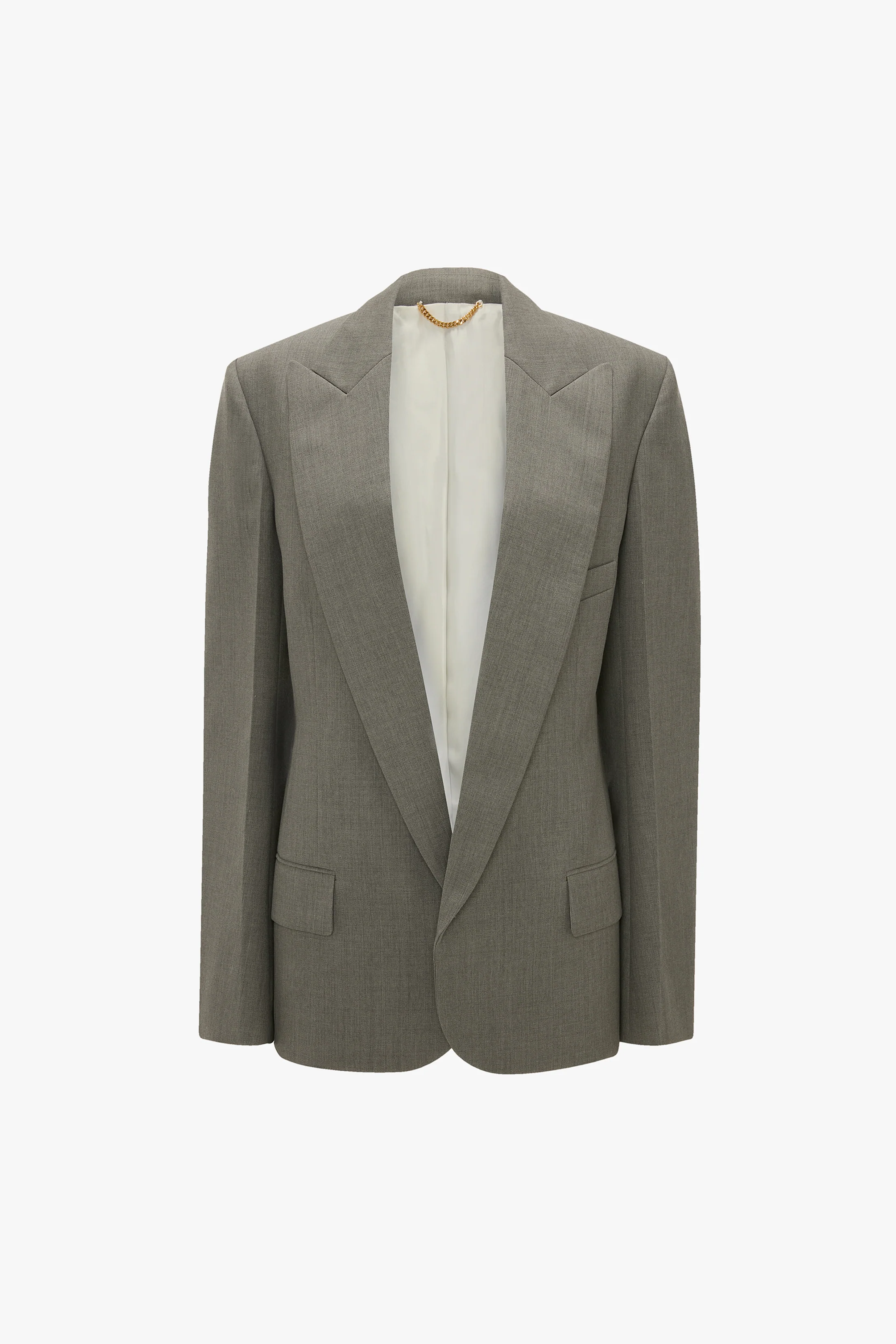 Sculptural Sleeve Jacket In Light Grey Melange - XNAUWBI