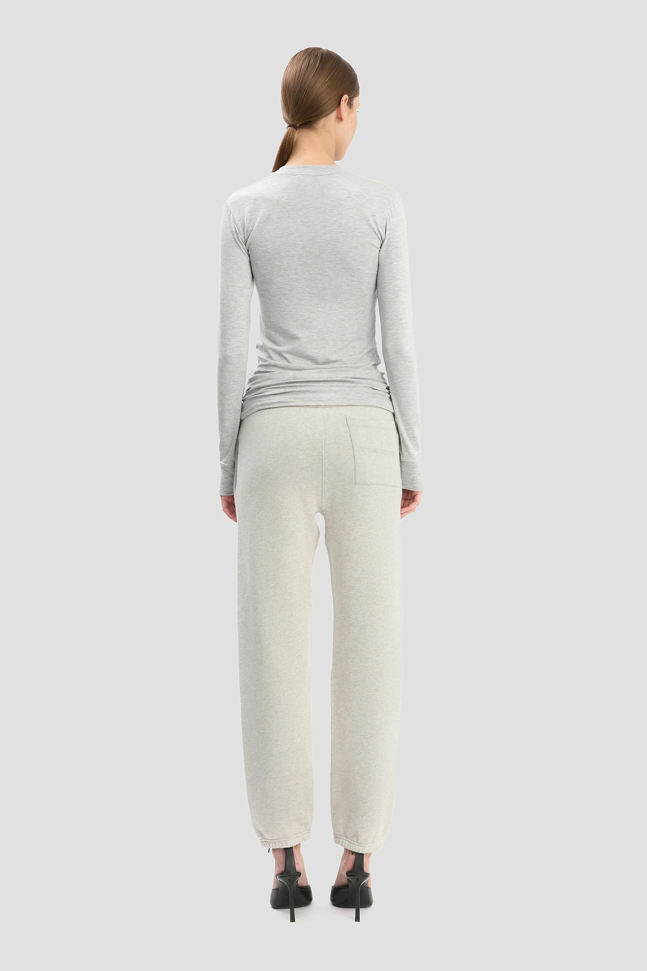 Long Sleeve Tee In Grey Marl - XNAUWBI