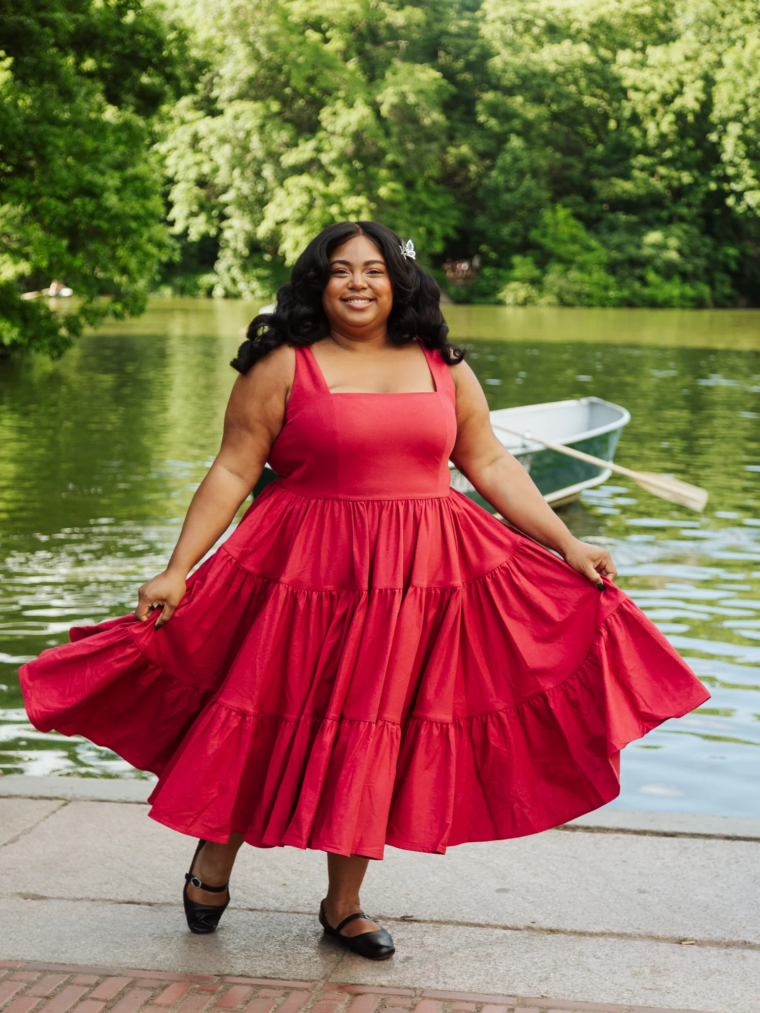 Madonna Midi Dress in Poppy - XNAUWBI