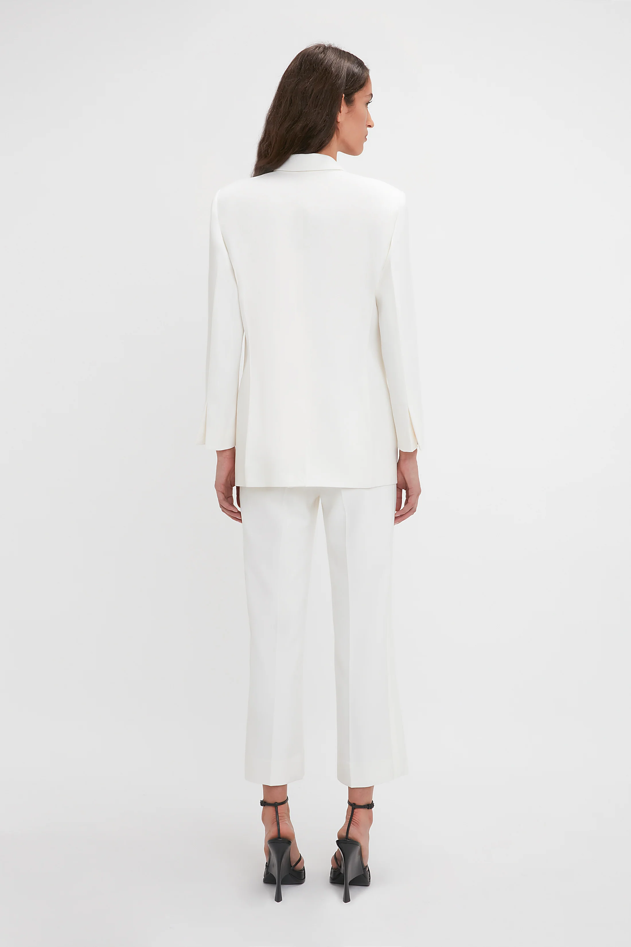 Double Breasted Tuxedo Jacket In Ivory - XNAUWBI
