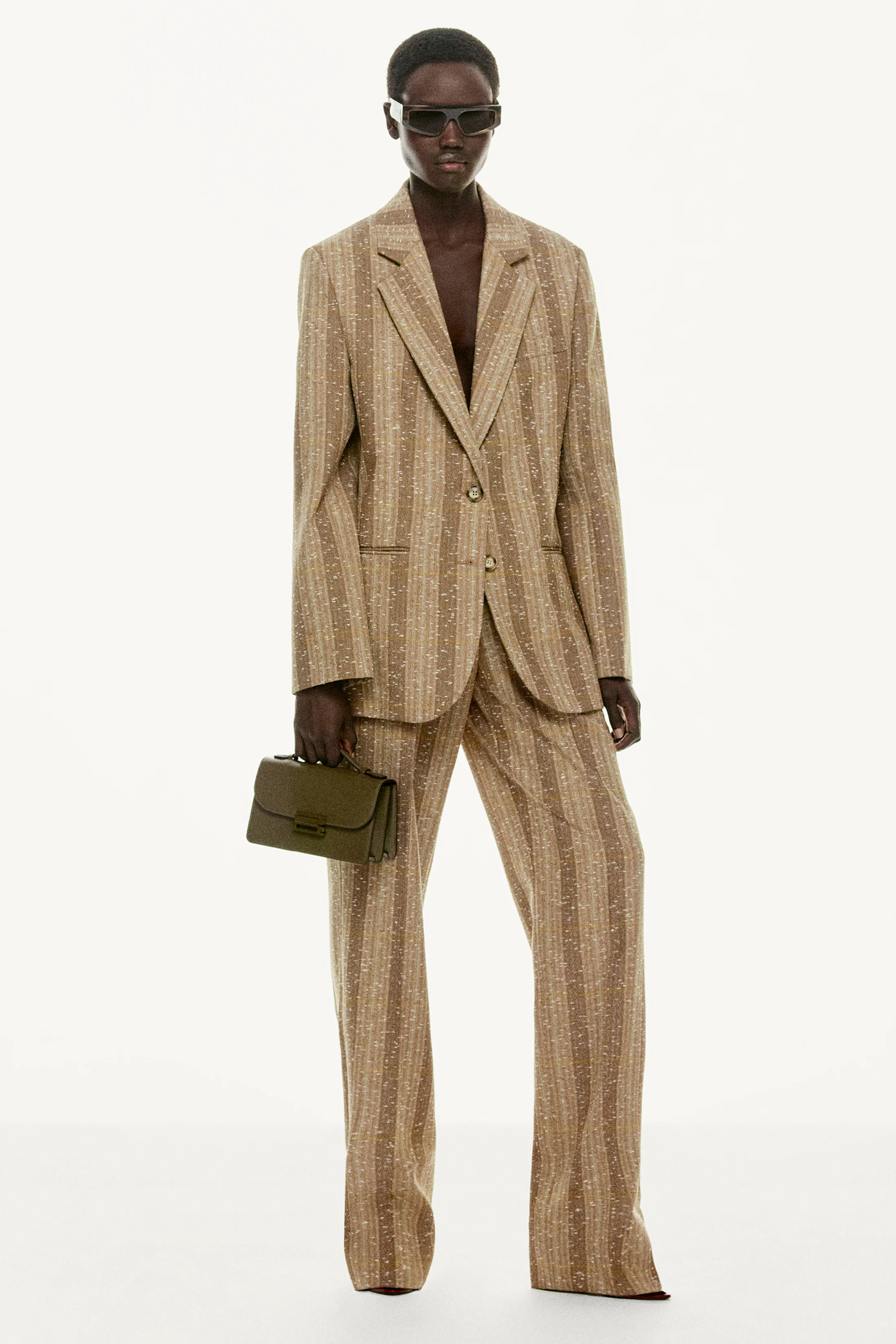 Tailored Jacket In Beige-Pistachio - XNAUWBI