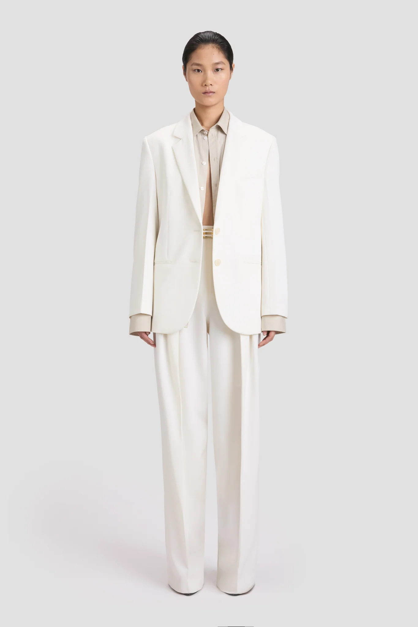 Classic Tailored Jacket In Ivory - XNAUWBI